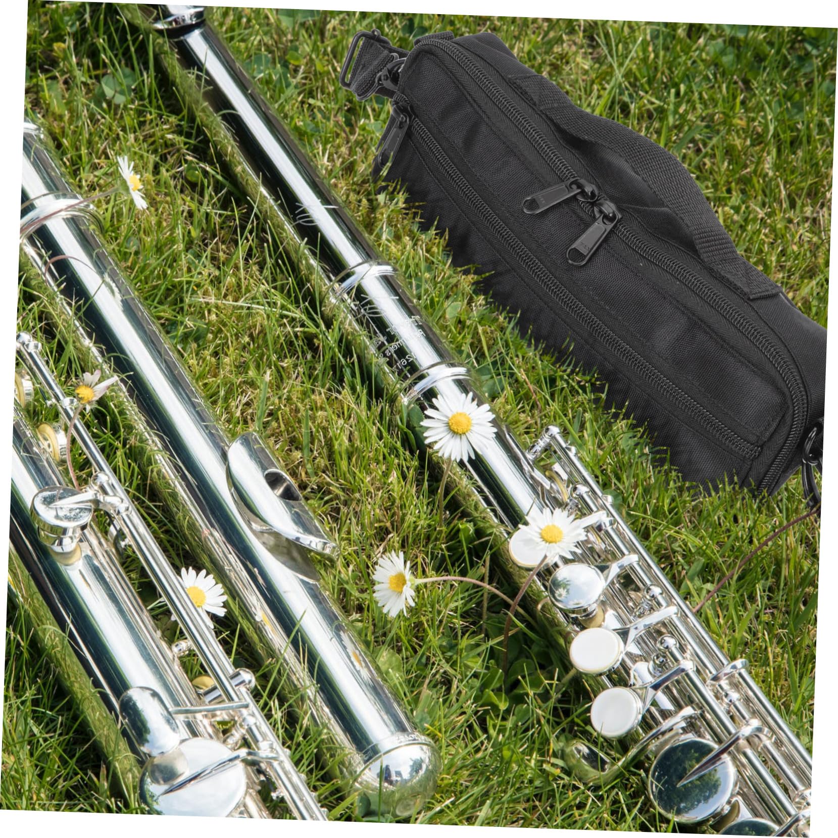 ERINGOGO Piccolo Bag - Otomatone Piccolo Pouch & Trumpet Storage Holder - Canvas Tote Case for Music Instruments - Handheld Organizer with Shoulder Strap - Perfect for Band Practice, Music Lessons & Travel