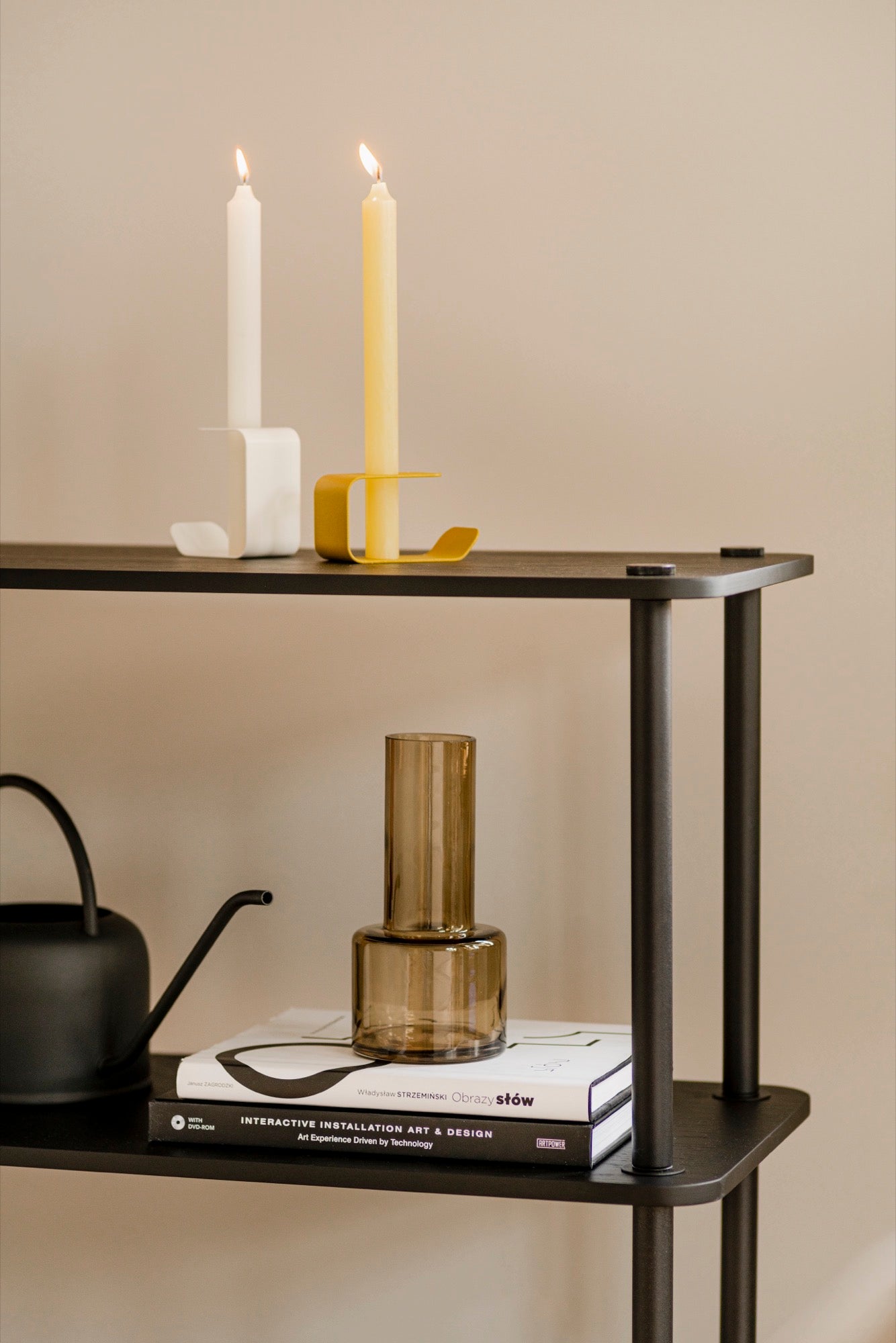 Elegant Flec Tall Candle Holder - Modern Home Decor for Living Room, Bedroom & Wedding Centerpiece