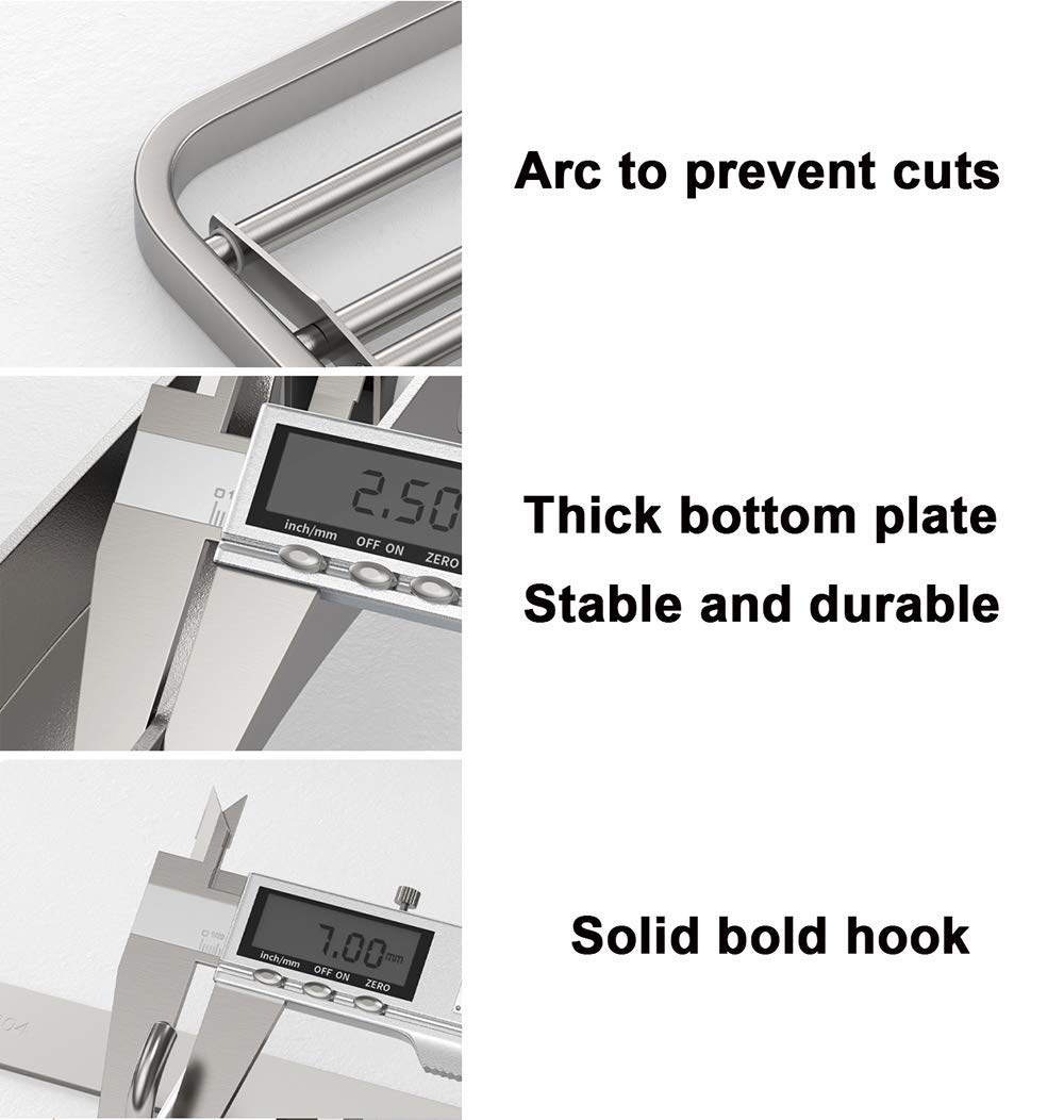 Stainless Steel Foldable Wall Mounted Towel Rack with 6 Hooks - Double Towel Holder & Shelf for Bathroom, Kitchen, Laundry Room - 80cm Silver Towel Rail for Space Saving Organization