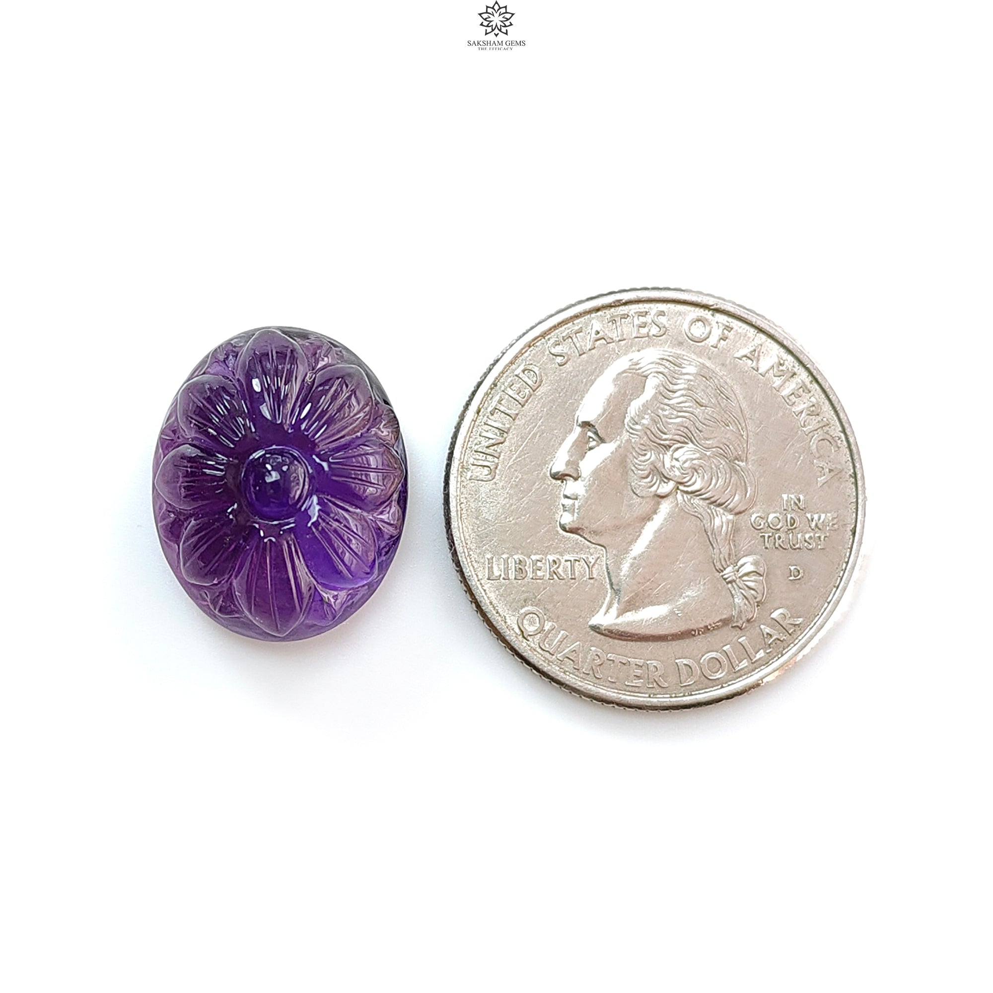 Natural Citrine & Amethyst Quartz Gemstone Carving - Untreated Oval Shape Handcrafted Jewelry Stone for Necklace, Ring & Spiritual Healing (1pc)