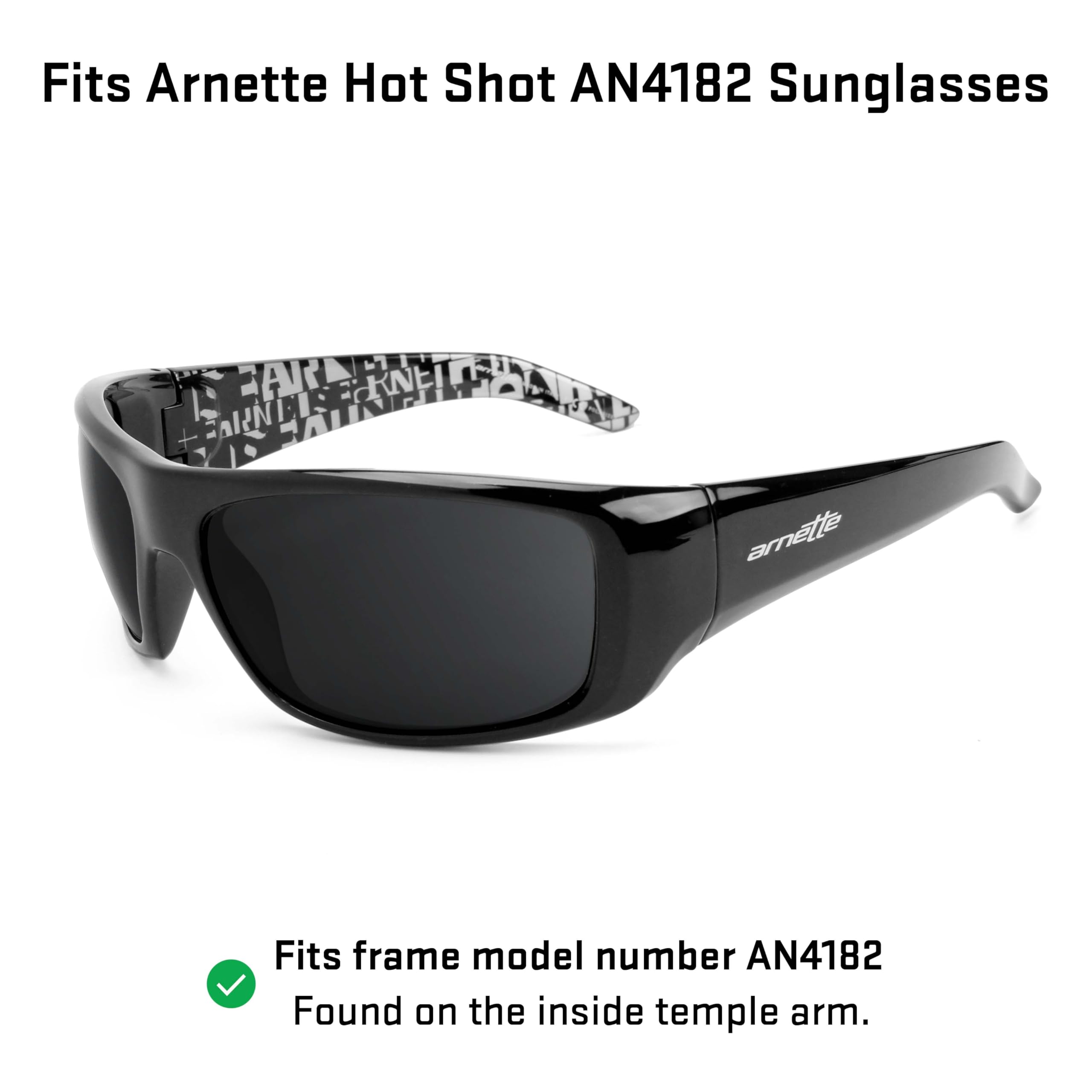 Revant Replacement Lenses for Arnette Hot Shot AN4182 Sunglasses - Polarized UV Protection Lenses for Outdoor Sports & Driving