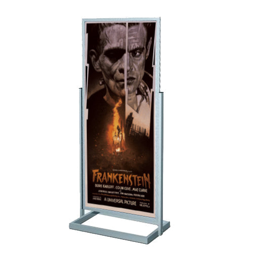 22x56 Large Poster Display Floor Stand - Double-Sided Top Loading Sign Holder for Retail Stores, Events & Exhibitions