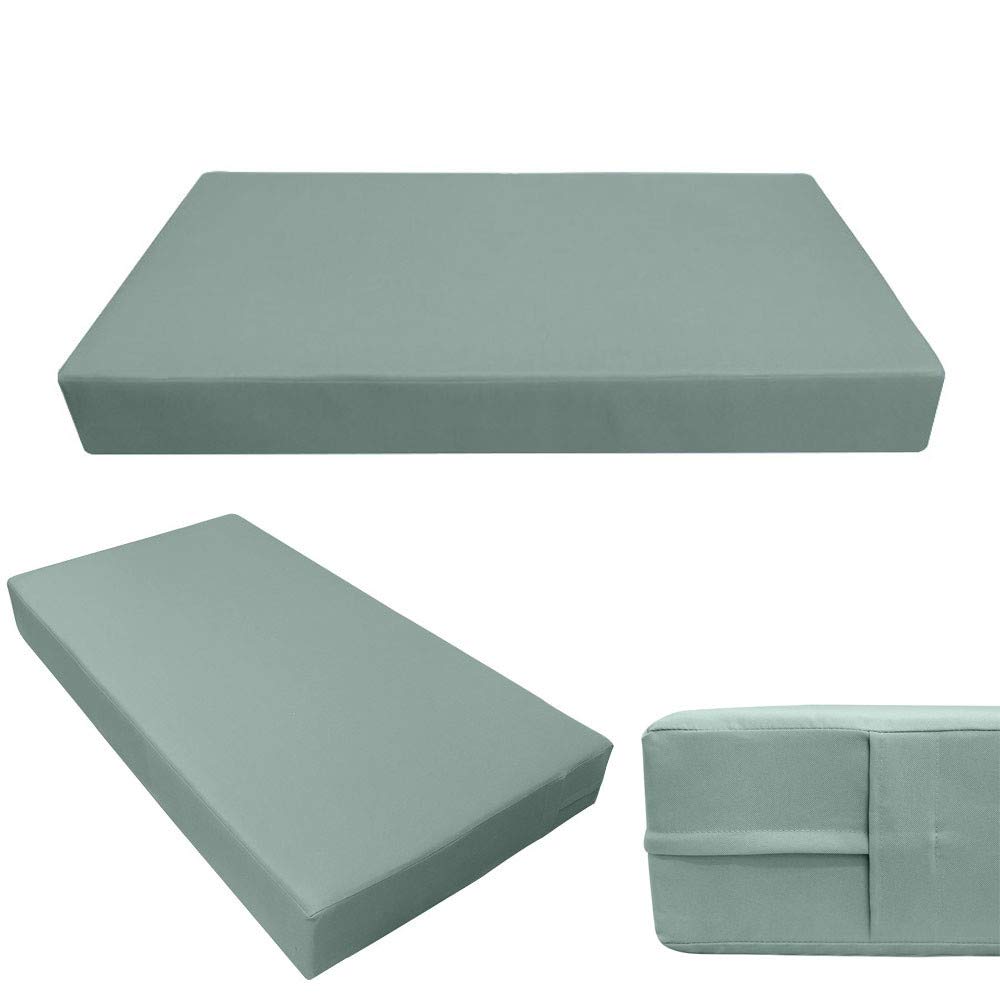 Prolinemax Outdoor Style 3 Full Knife Edge Daybed Mattress Cover - Waterproof Fitted Sheet with Bolster Pillow for Patio, Poolside & Sunbathing