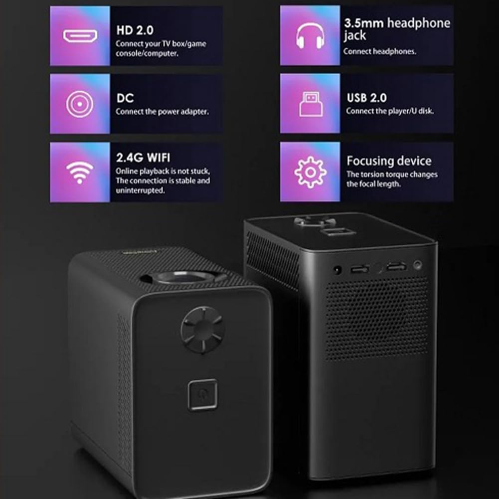 Ohsilv S30MAX Android 10.0 Smart Projector - 4K Ultra HD, 9500L Brightness, WiFi & Bluetooth, Portable Mini Projector with UK Plug (Black) - Perfect for Home Theater, Outdoor Movies, Gaming, and Office Presentations