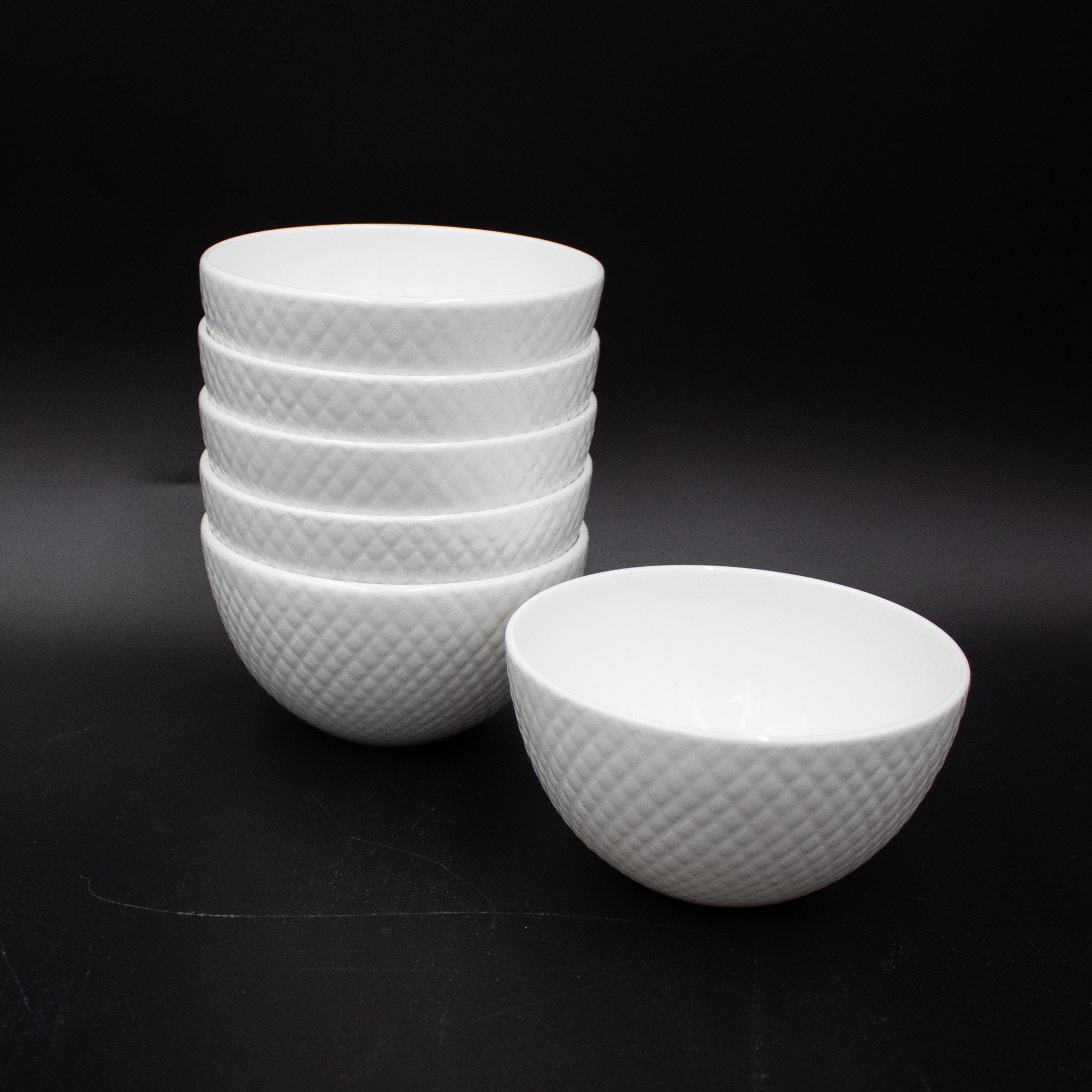 Premium Huntington Set of 6 Fruit Bowls - Elegant Serving Bowls for Fruits, Snacks, Nuts & Party Appetizers - Perfect for Dining Table, Kitchen Counter & Entertaining Guests