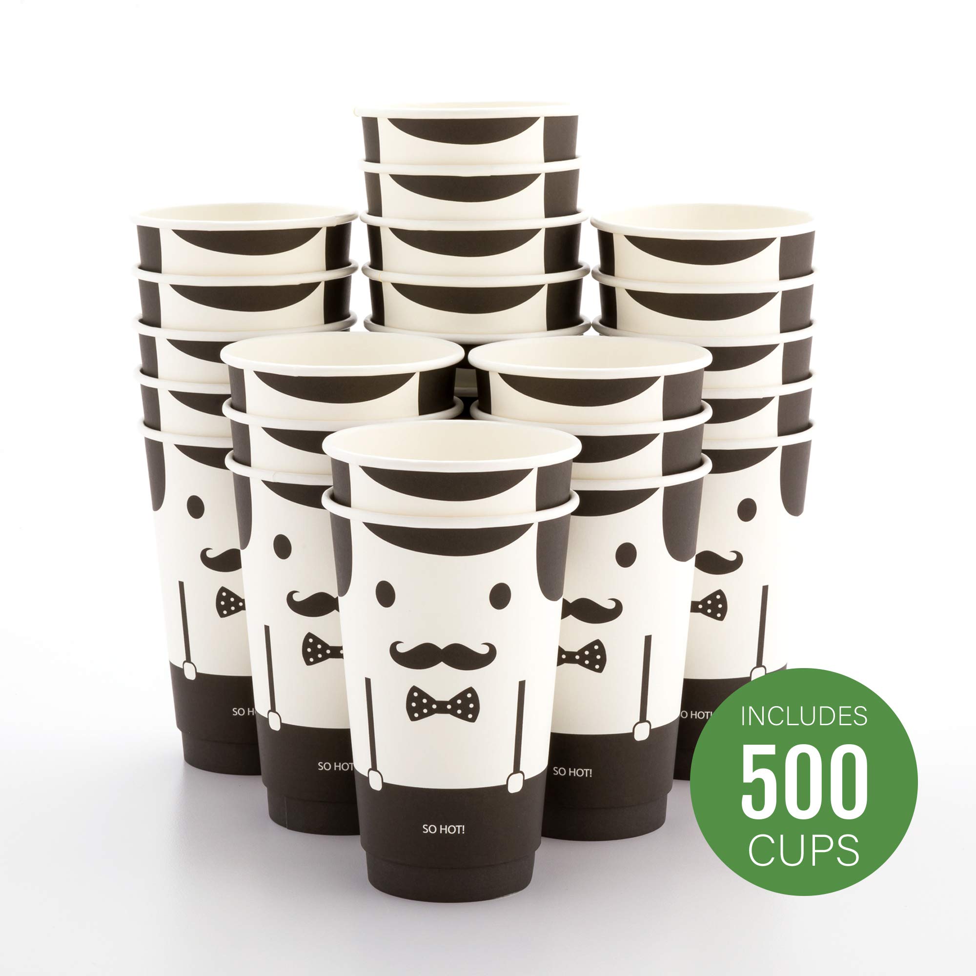 Restaurantware Restpresso 16oz Insulated Coffee Cups with Lids (20-Pack) - Leakproof, Non-Slip Ripple Wall Hot Cups - Disposable Red Paper Cups for Coffee, Tea, Hot Cocoa & Lattes - Perfect for Cafes, Offices & Catering Events