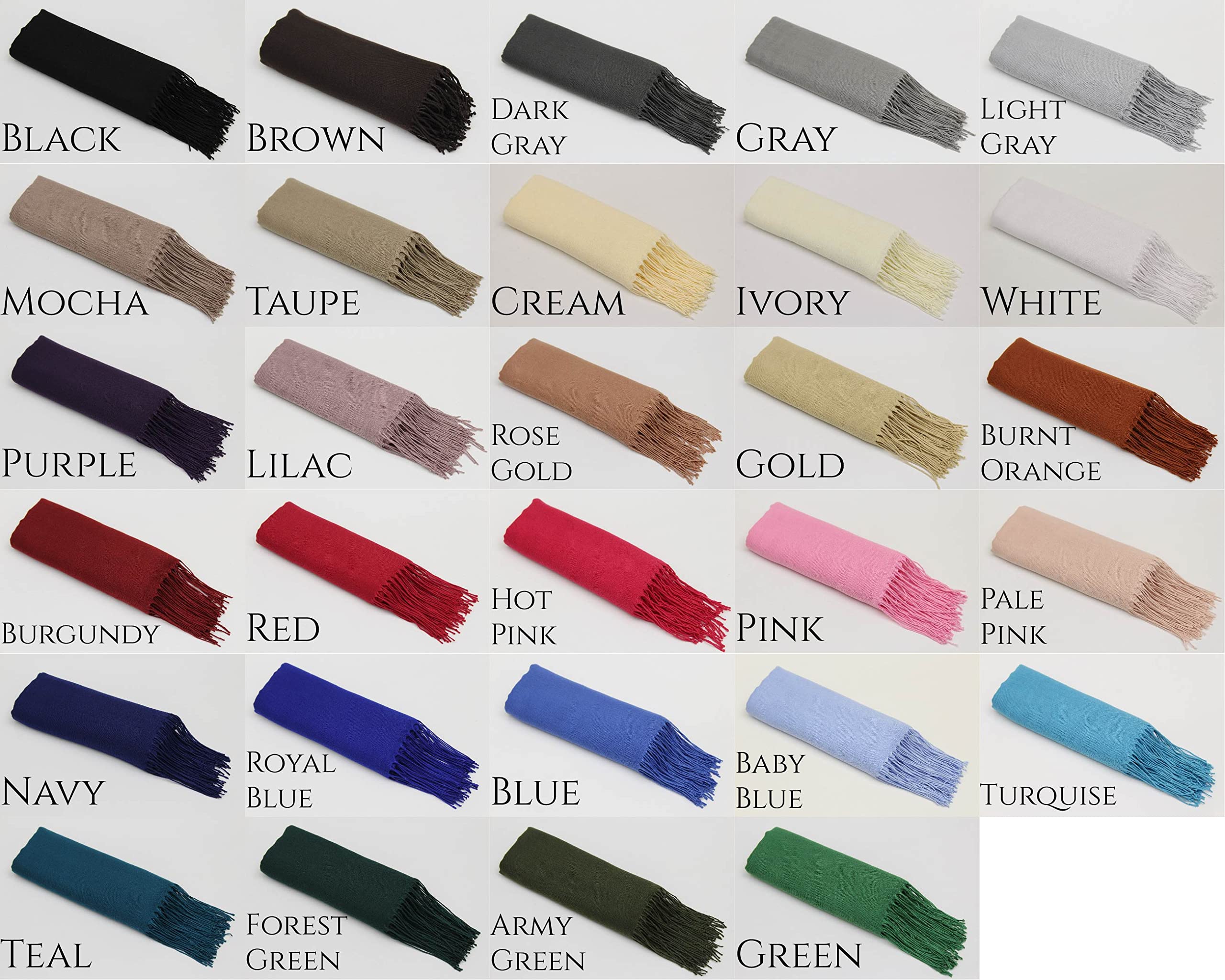 25 Pcs Soft Pashmina Shawl for Women - Personalized Elegant Scarf for Evening Dresses, Wedding Favors, Bridal Party Gifts & Guest Favors (Forest Green) - Perfect for Weddings, Parties & Special Occasions