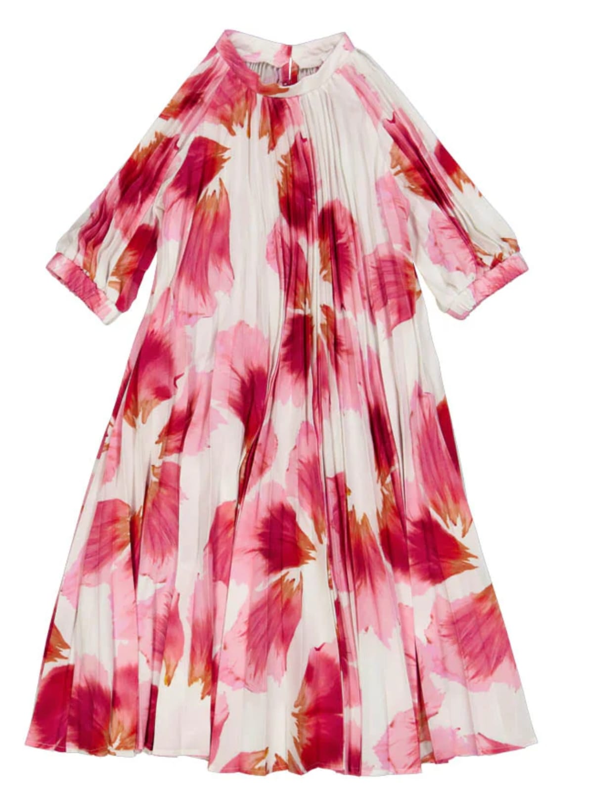 Christina Rohde Floral Print Dress No. 1123 - Women's Summer Floral Maxi Dress with V-Neck & Long Sleeves - Perfect for Weddings, Parties & Beach Vacations