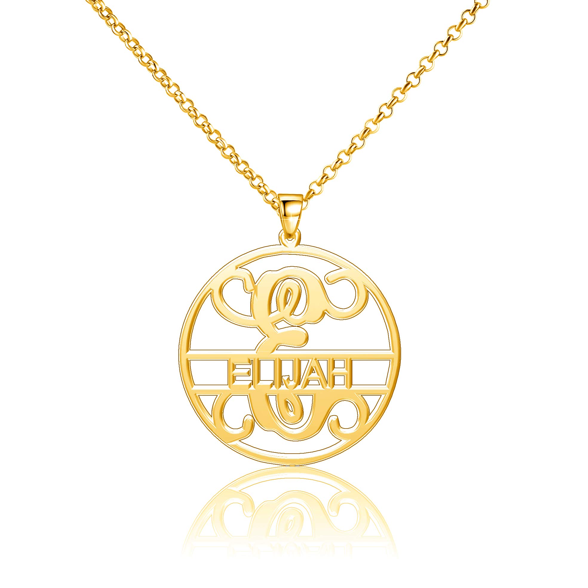 Personalized Elijah Name Necklace - Custom Initial Pendant for Women & Men - Perfect Gift for Birthday, Anniversary & Valentine's Day - Elegant Jewelry for Everyday Wear & Special Occasions