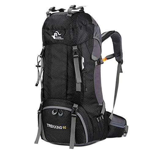 50L & 60L Waterproof Hiking Backpack - Lightweight Camping Backpack for Outdoor Adventures, Climbing, Mountaineering & Travel | Molle System & Durable Design (60L Black) - Perfect for Hiking Trips, Camping Gear Storage & Outdoor Sports