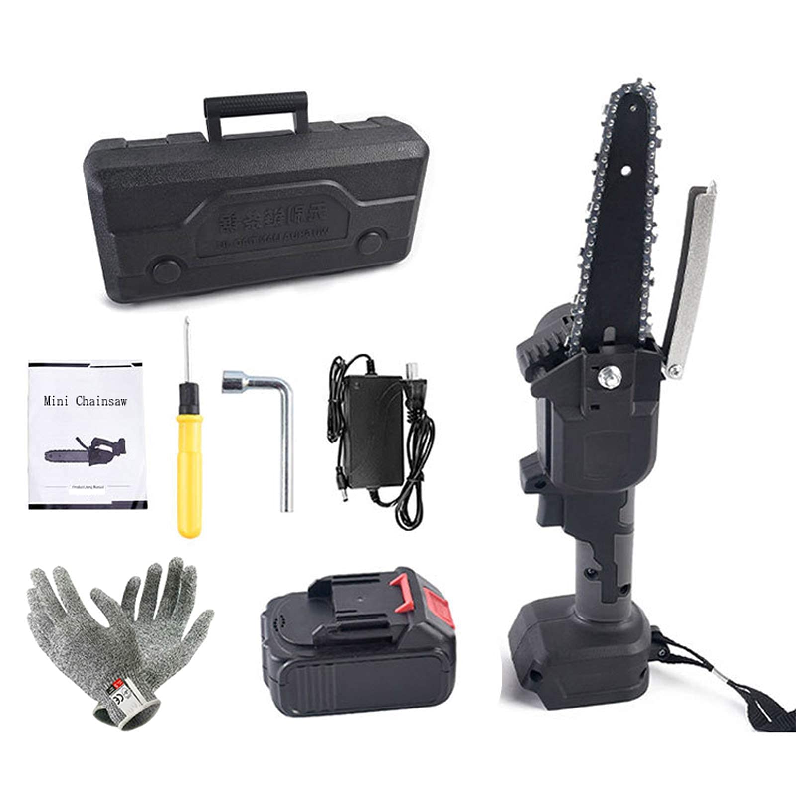 Cordless Mini Electric Saw - 6/10 Inch Hand Chainsaw with Adjustable Speed, Battery & Charger Included | Perfect for Wood & Metal Cutting | Ideal for DIY Projects, Home Renovation & Outdoor Use