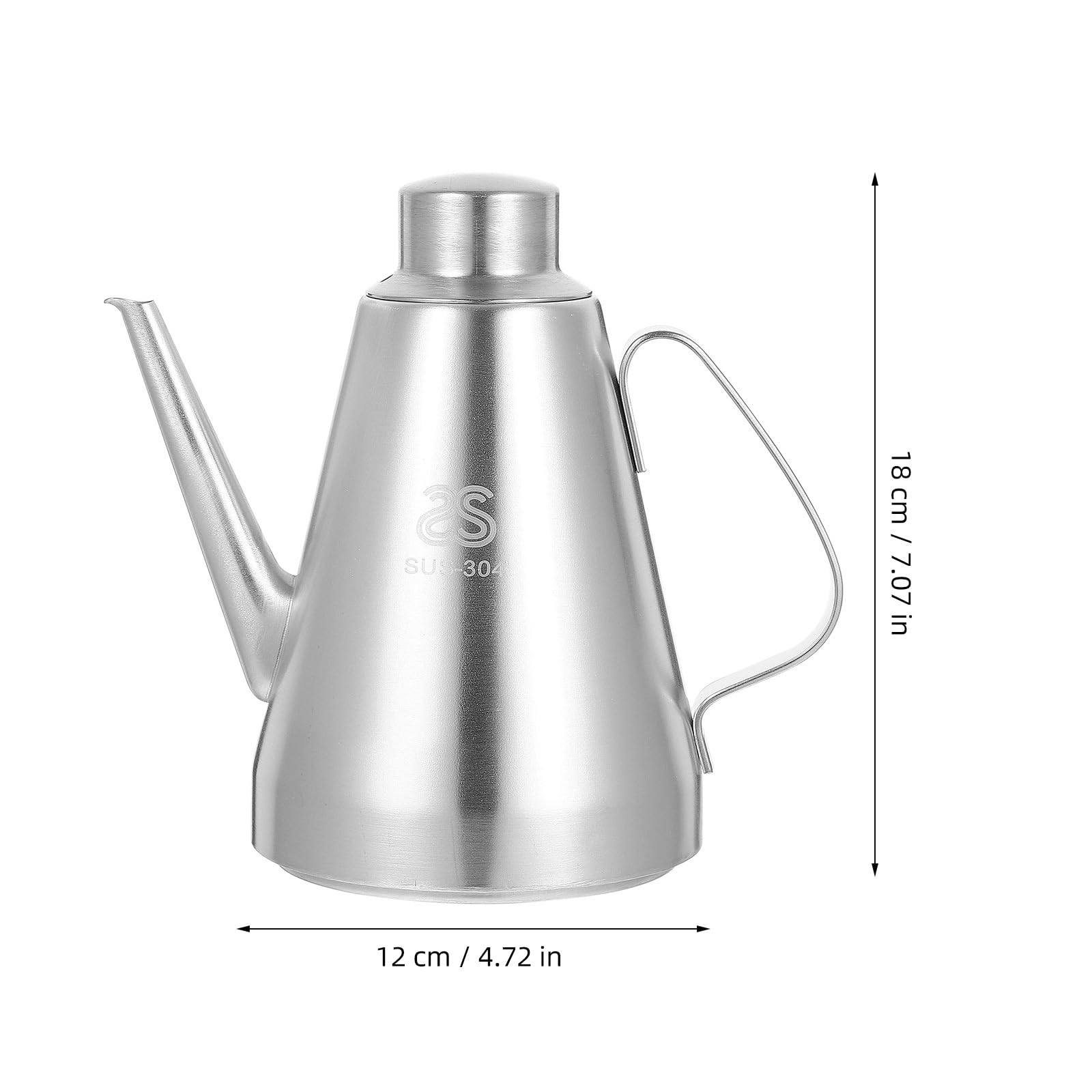 Premium Stainless Steel Oil Dispenser Bottle - 1400ML Leakproof Kitchen Cruet for Olive Oil, Vinegar & Cooking Oils (18cm Height) - Perfect for Home Cooking, Restaurants & Salad Dressing