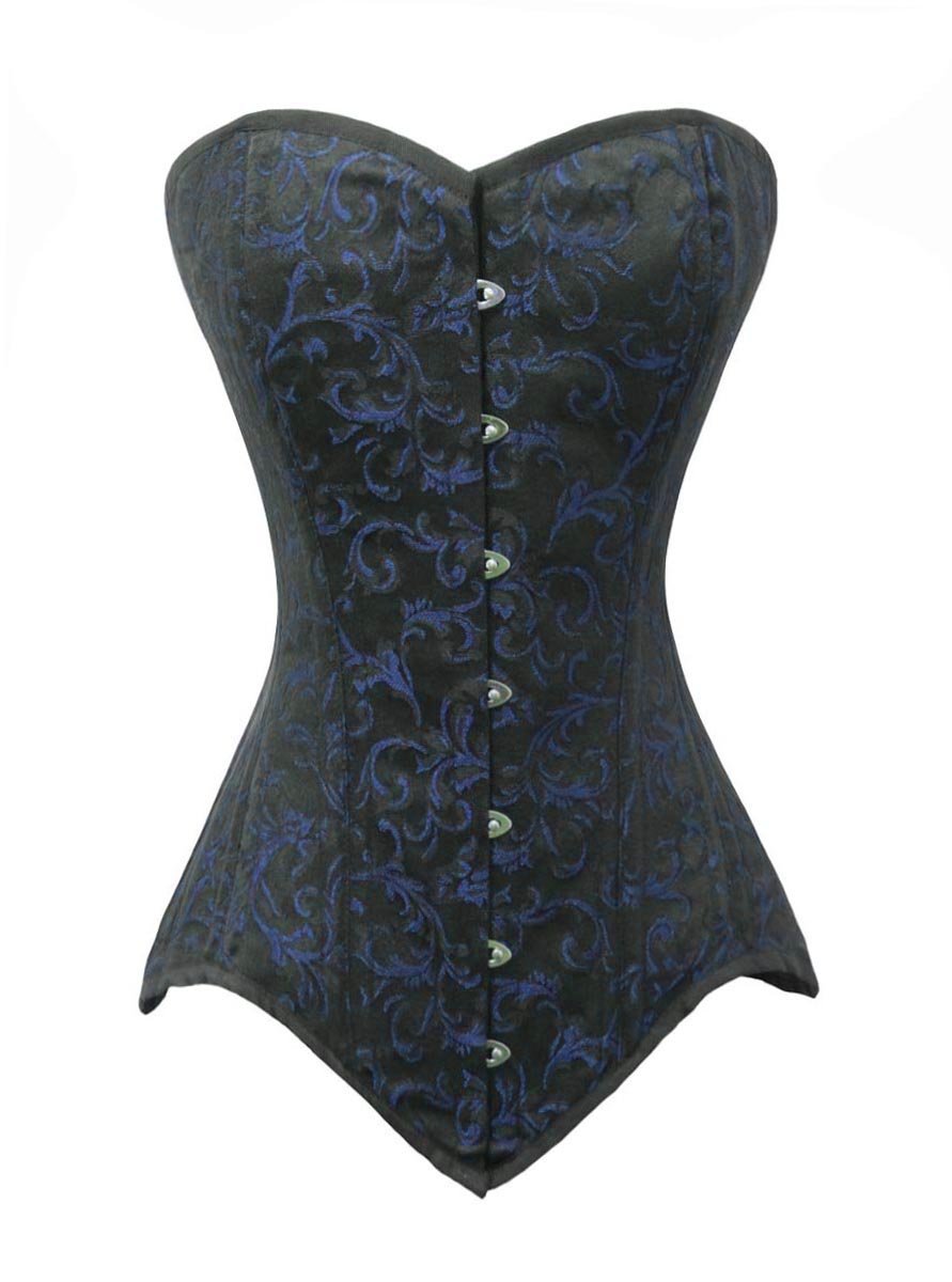 Luvsecretlingerie Heavy Duty 26 Double Steel Boned Waist Training Corset - Brocade Long Torso Overbust Shaper #8151 for Women | Waist Cincher, Body Shaping, Burlesque, Cosplay, Victorian Style Outfits
