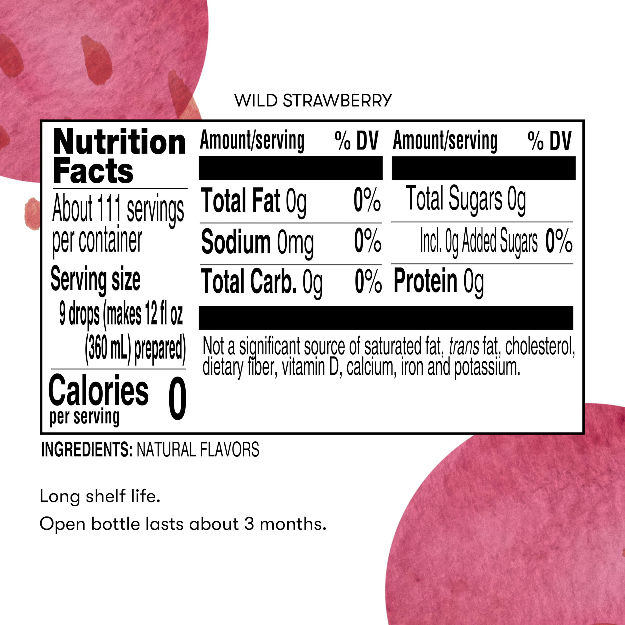 Aarke Natural Flavor Drops for Sparkling & Carbonated Water - Sugar Free, Dye Free, No Artificial Sweeteners, Zero Calories, 50mL (1.7 fl oz) Wild Strawberry Flavor - Perfect for Home Soda Makers, Healthy Hydration & Cocktail Mixing