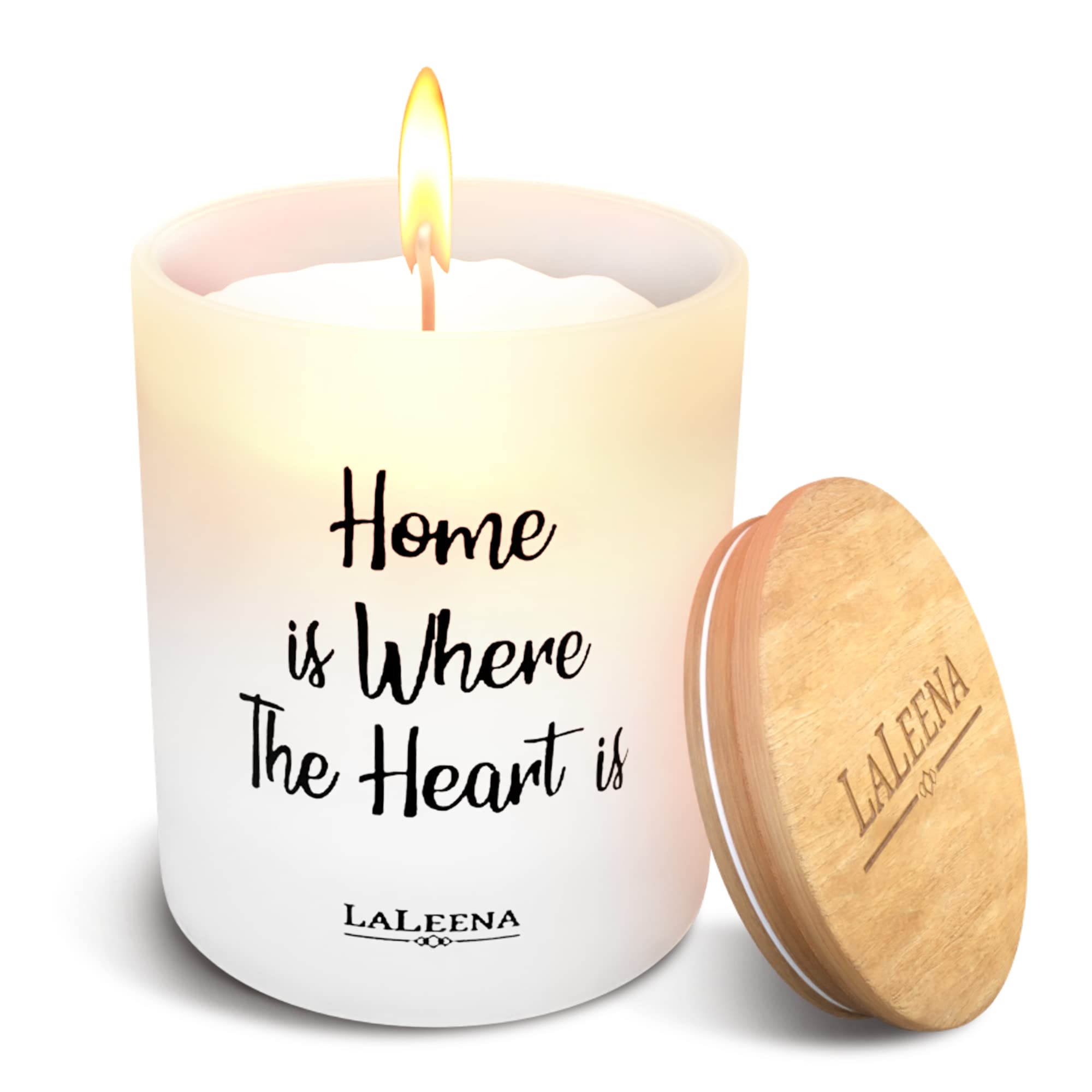 LaLeena 14 Oz. Ocean Breeze Scented Candle - 100% Organic Soy Wax & Fragrance Oil in Glass Jar - Perfect Housewarming Gift for New Home - Ideal for Relaxation, Romantic Dinners & Home Decor