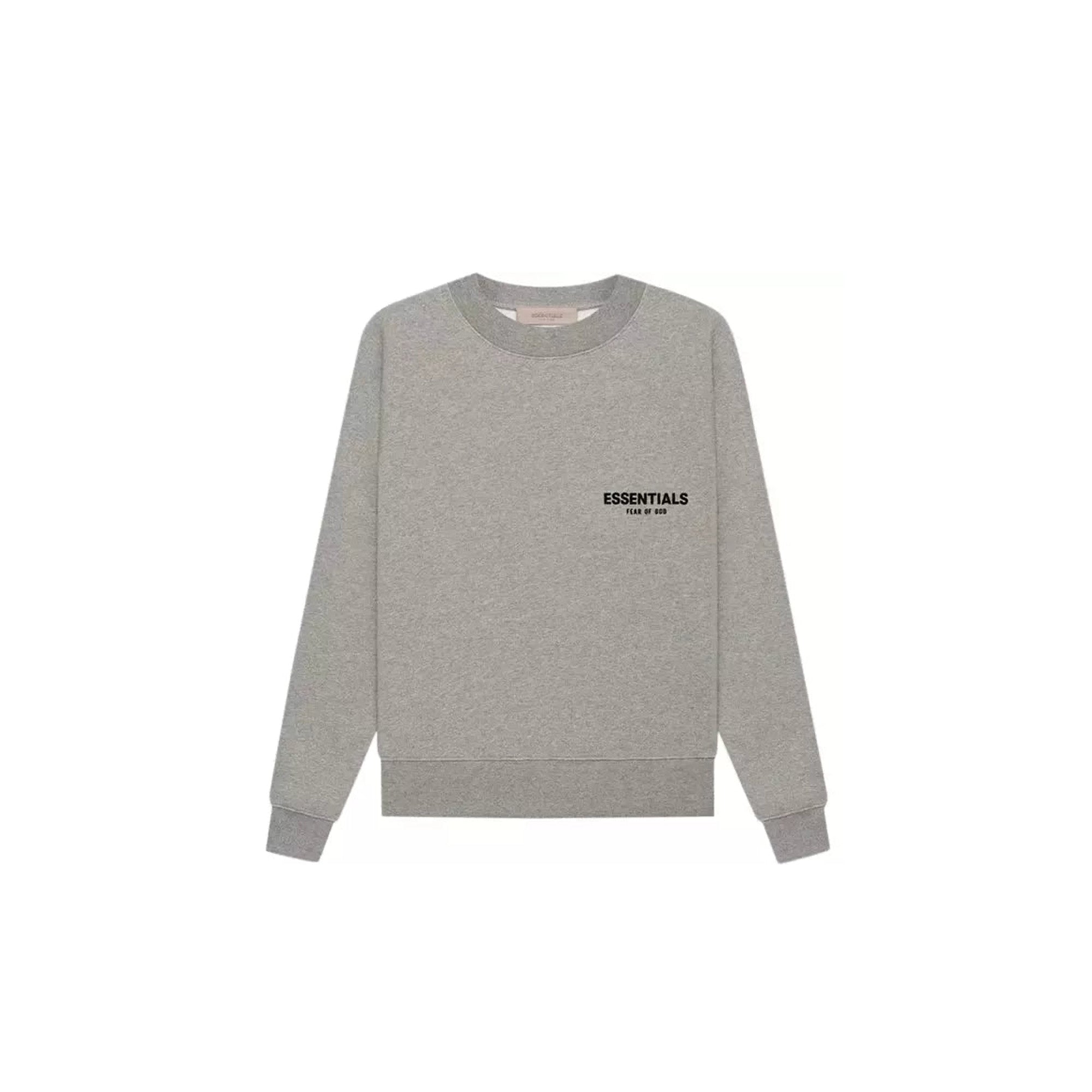 Fear of God Essentials Crewneck Sweatshirt - Dark Oatmeal Color, Oversized Fit, Cotton Blend (2022 Collection) | Perfect for Streetwear, Casual Outfits & Layering in Fall/Winter