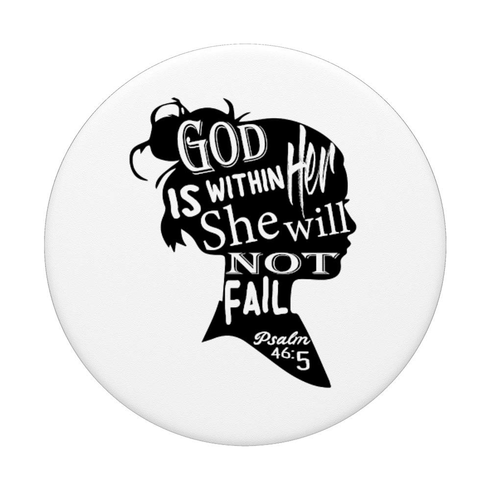 Inspirational Psalm 46:5 PopSocket - Swappable Phone Grip for Daily Motivation