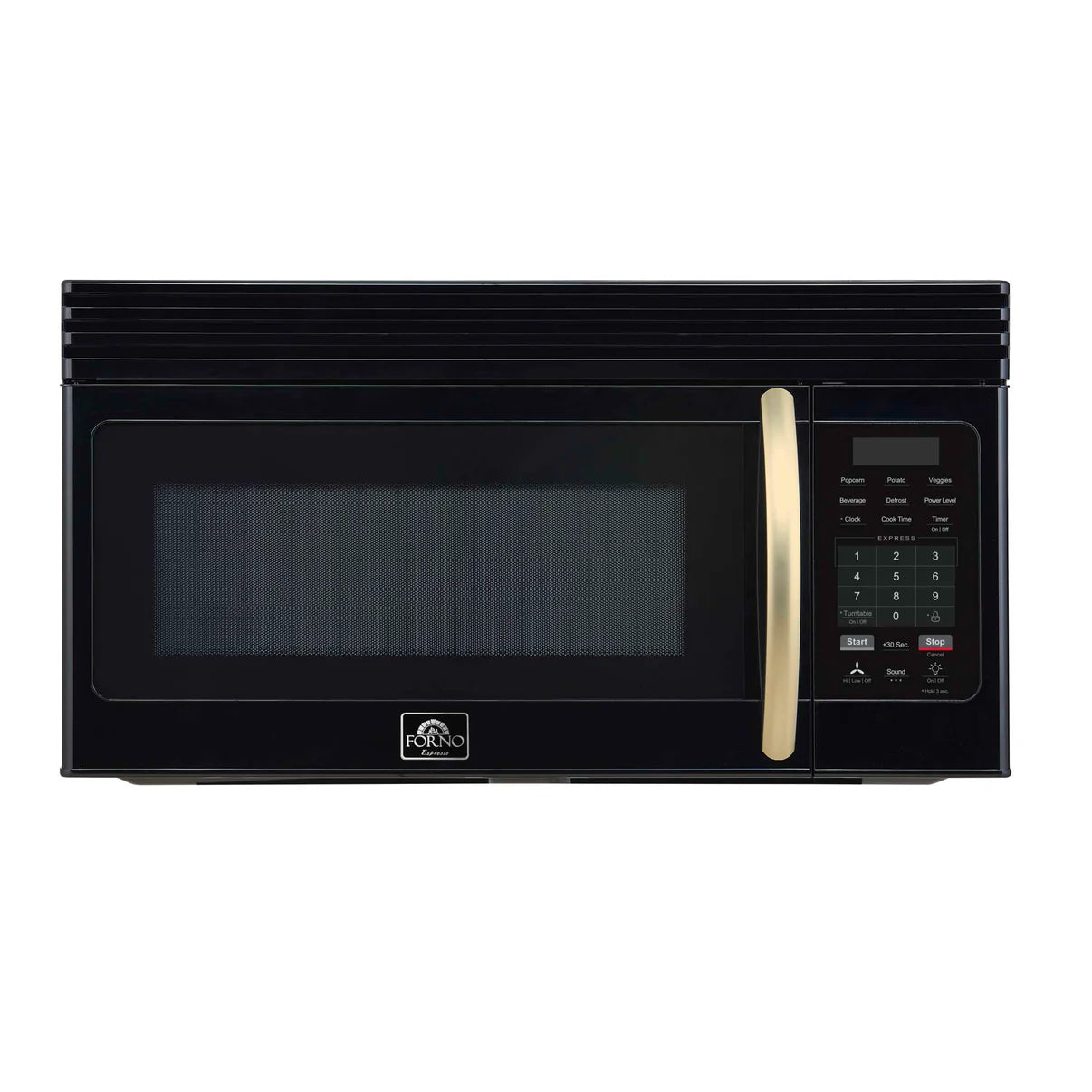 Forno Scalo 30-Inch Over the Range Microwave Oven - Black Stainless Steel, FOTR3007 30BLK - Perfect for Kitchen Remodeling & Space-Saving Cooking