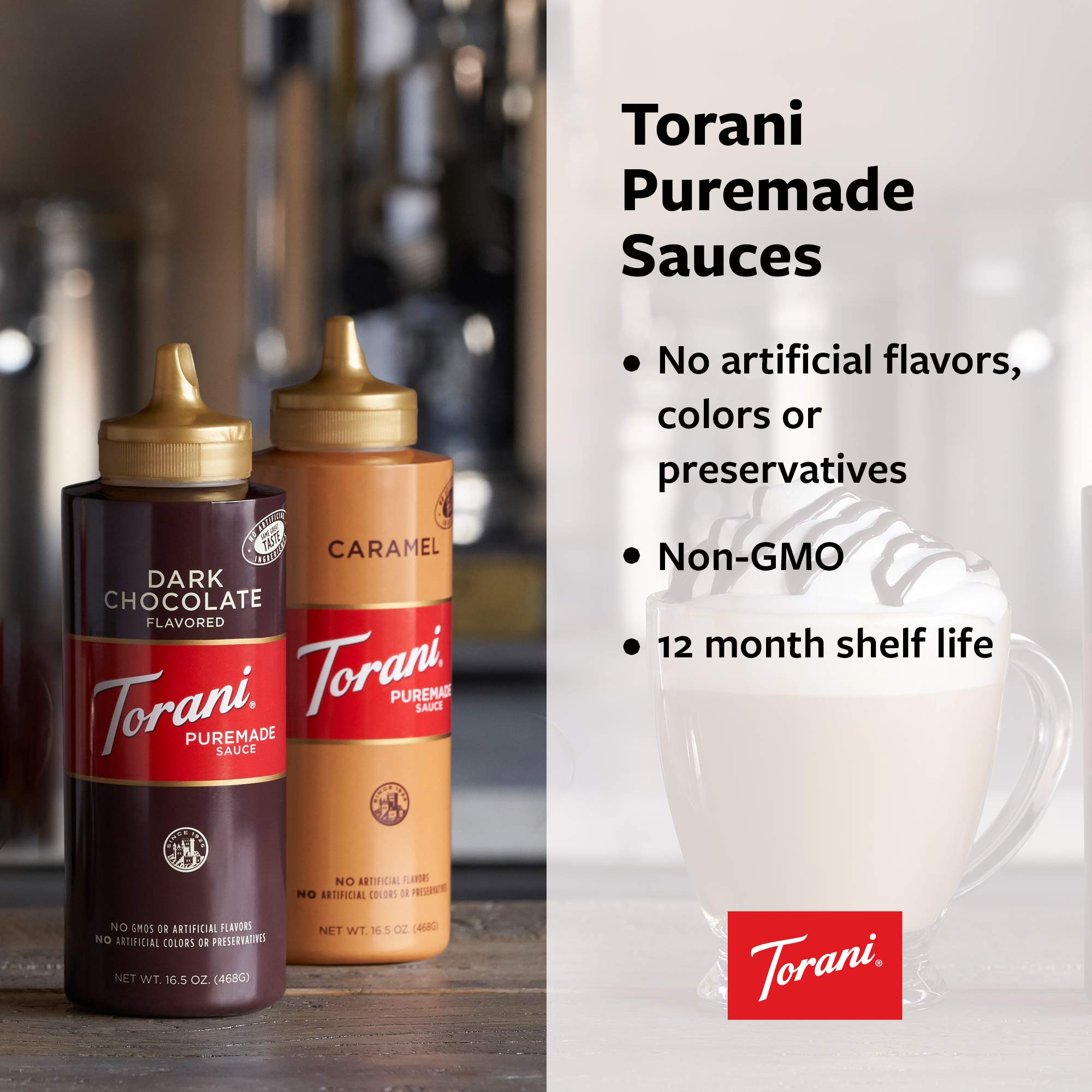 Torani Sugar Free Caramel Sauce - 64 Oz (1.89L) | Keto-Friendly, Low-Calorie Syrup for Coffee, Desserts & Baking | Perfect for Diabetics & Weight Loss