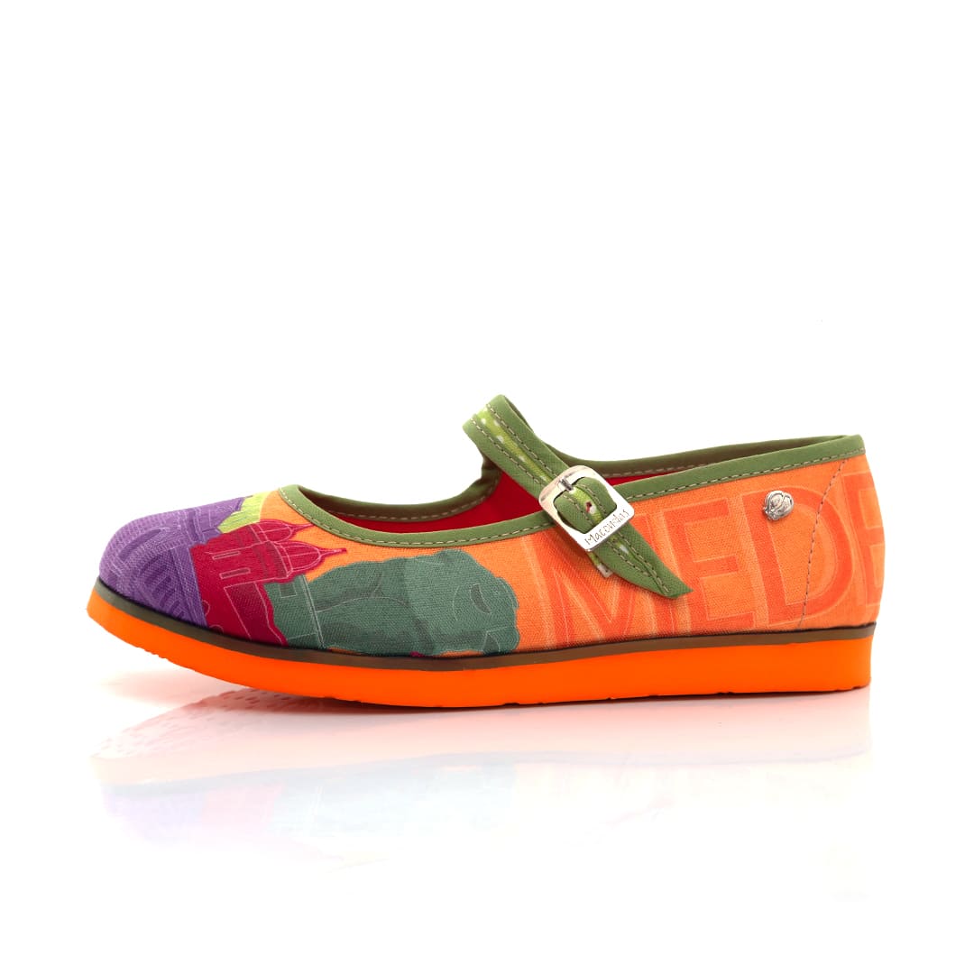 Medellín Primaveral Macondas® Women's Illustrated Mary Jane Shoes - Comfortable & Stylish Flats for Casual Wear, Office & Special Occasions