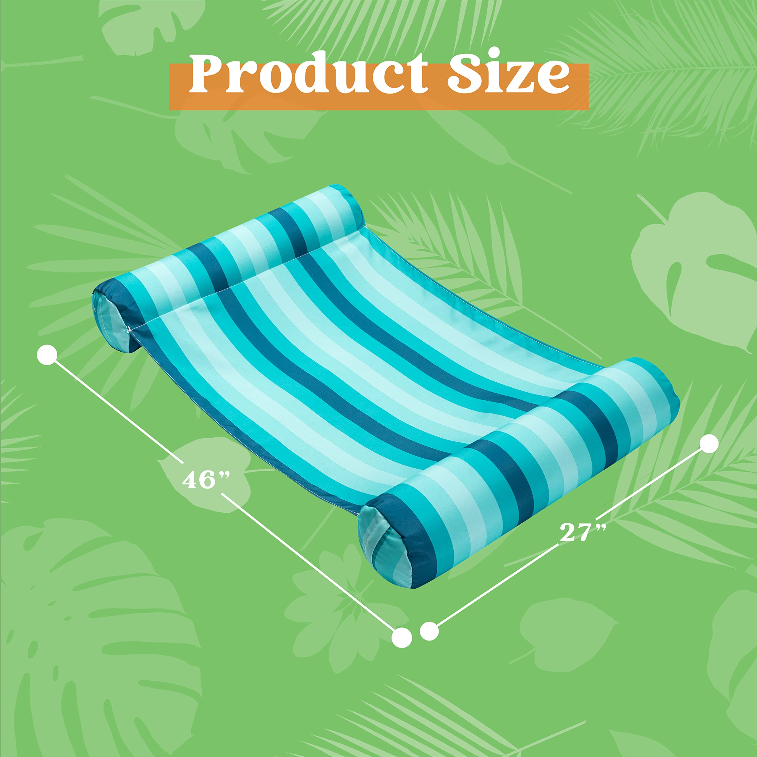 **Sloosh 3-Pack 4-in-1 Inflatable Pool Floats - Water Hammock Loungers, Multi-Purpose Swimming Pool Accessories (Saddle, Lounge Chair, Drifter) for Adults & Kids - Perfect for Pool, Lake, Beach & Summer Relaxation**