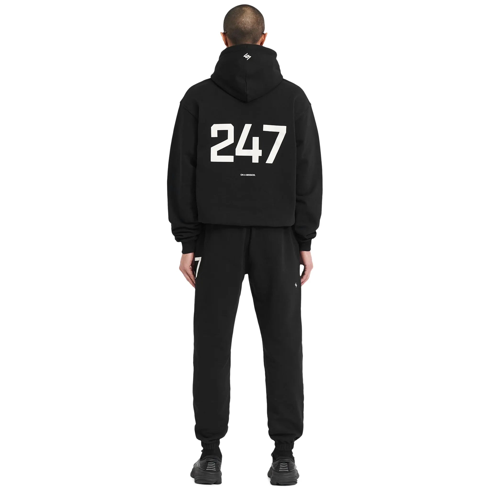 Represent 247 Oversized Jet Black Hoodie for Men & Women - Streetwear Fashion, Comfortable Pullover Sweatshirt - Perfect for Casual Wear, Gym, and Outdoor Activities