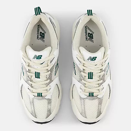 530 Sneaker for Men & Women - Comfortable Casual Shoes in Sea Salt, White & Marsh Green Colors - Perfect for Running, Walking & Everyday Wear