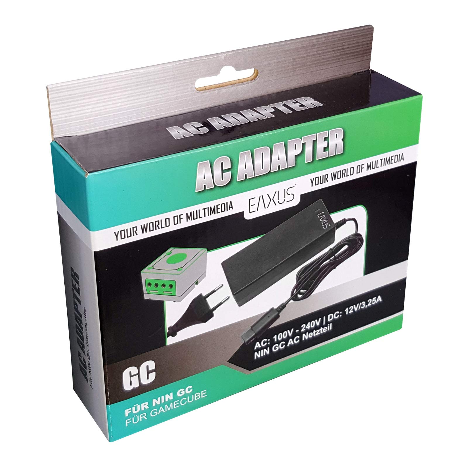 Eaxus® Power Supply for Nintendo GameCube NGC - 2.4M AC Adapter with Long Cable | Perfect for Gaming Setup & Home Entertainment System