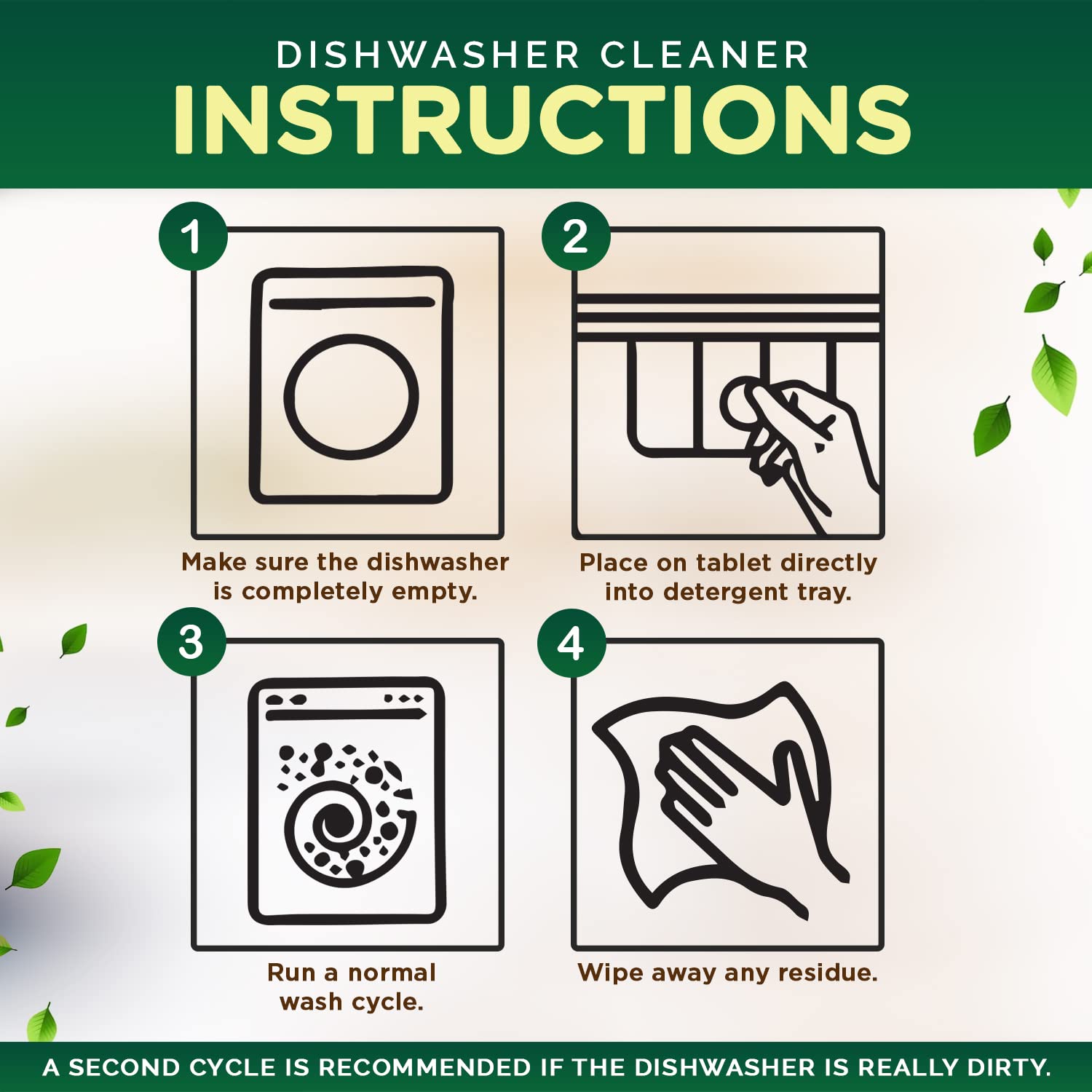 **Eco-Friendly Dishwasher & Garbage Disposal Cleaning Tablets - 12 Month Supply | Deep Clean, Deodorize & Freshen for Sparkling Dishes & Odor-Free Sink**    *(Perfect for kitchens, RVs, apartments & eco-conscious homes!)*