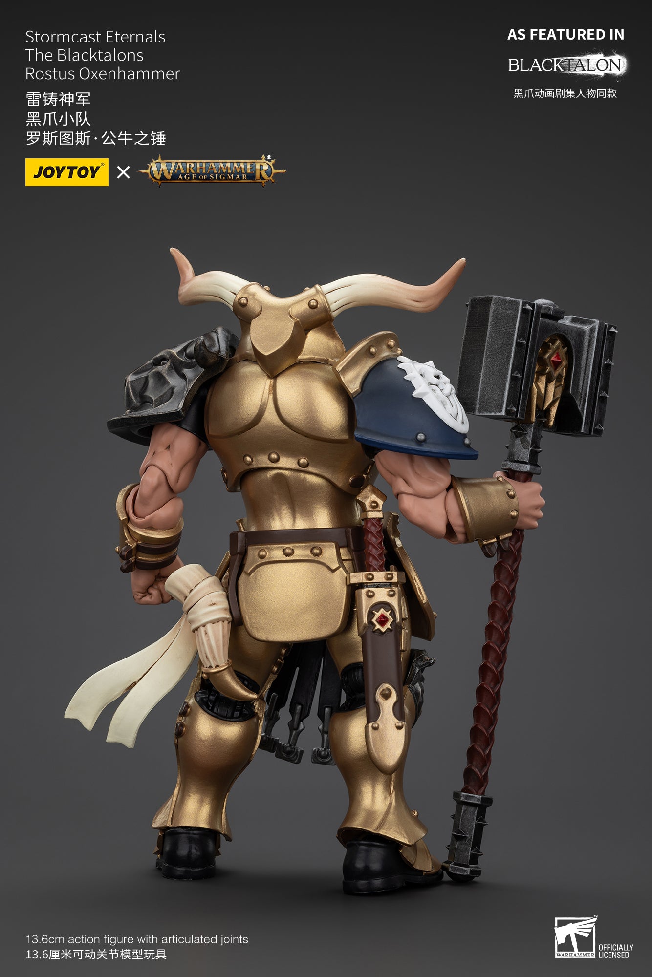 1/18 JOYTOY 4-Inch Action Figure - Warhammer Age of Sigmar Stormcast Eternals The Blacktalons - Collectible Miniature for Tabletop Gaming & Display