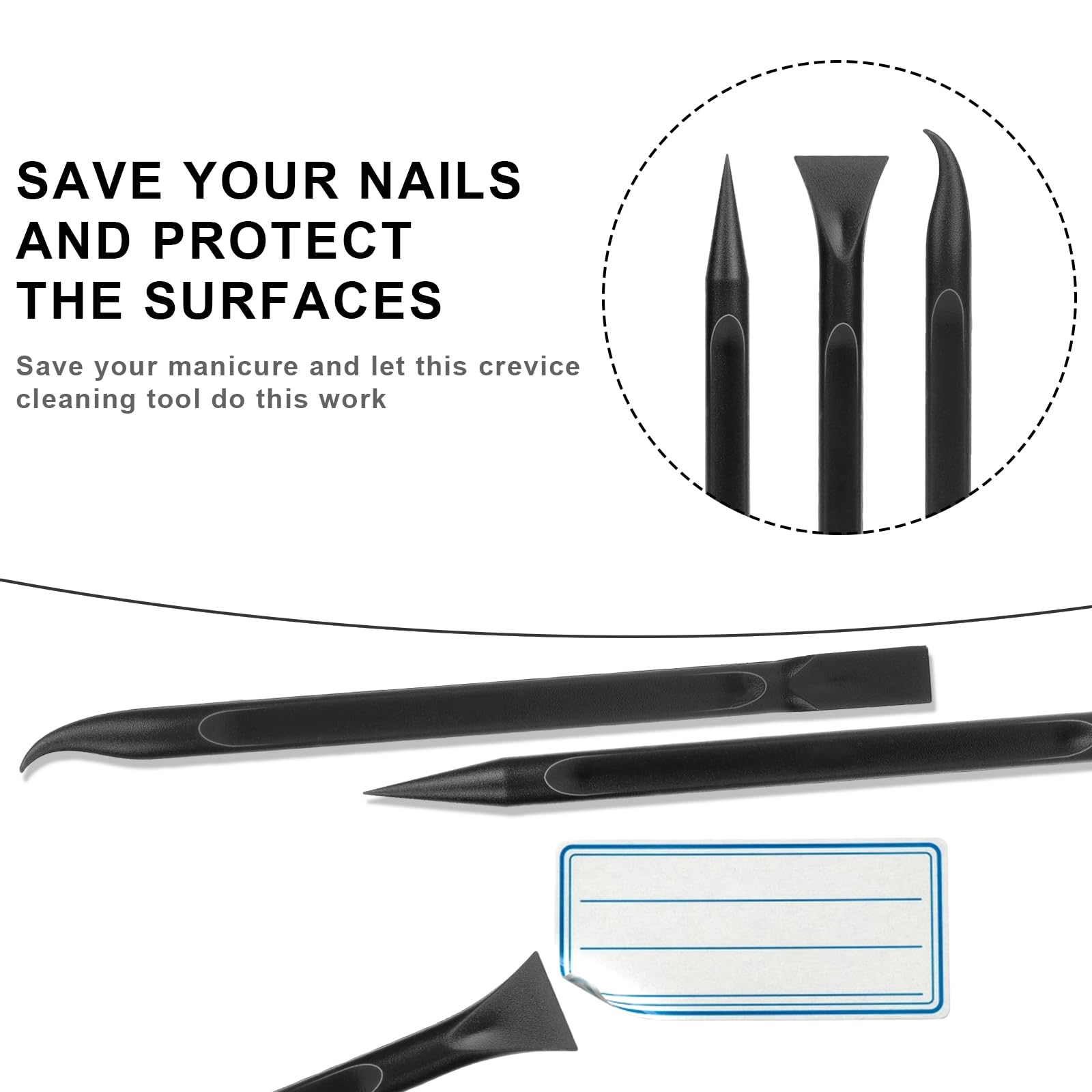 9-Piece Carbon Fiber Plastic Scraper Set - Non-Scratch Multi-Purpose Cleaning Tools for Kitchen, Paint, Tight Spaces & Crevices | Perfect for Food Residue Removal, DIY Projects & Home Cleaning