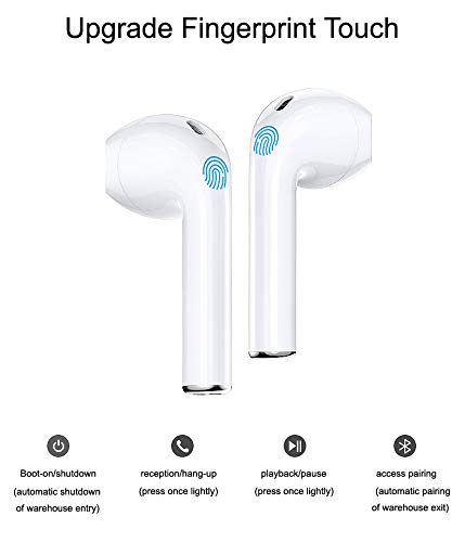 Wireless Bluetooth Earbuds with Noise Cancelling, Bluetooth 5.3 in-Ear Headphones, IPX7 Waterproof Sport Earphones with Fast Charging & HD Mic - Compatible with AirPods/Android/iOS - Perfect for Workouts, Running, Travel & Daily Commute