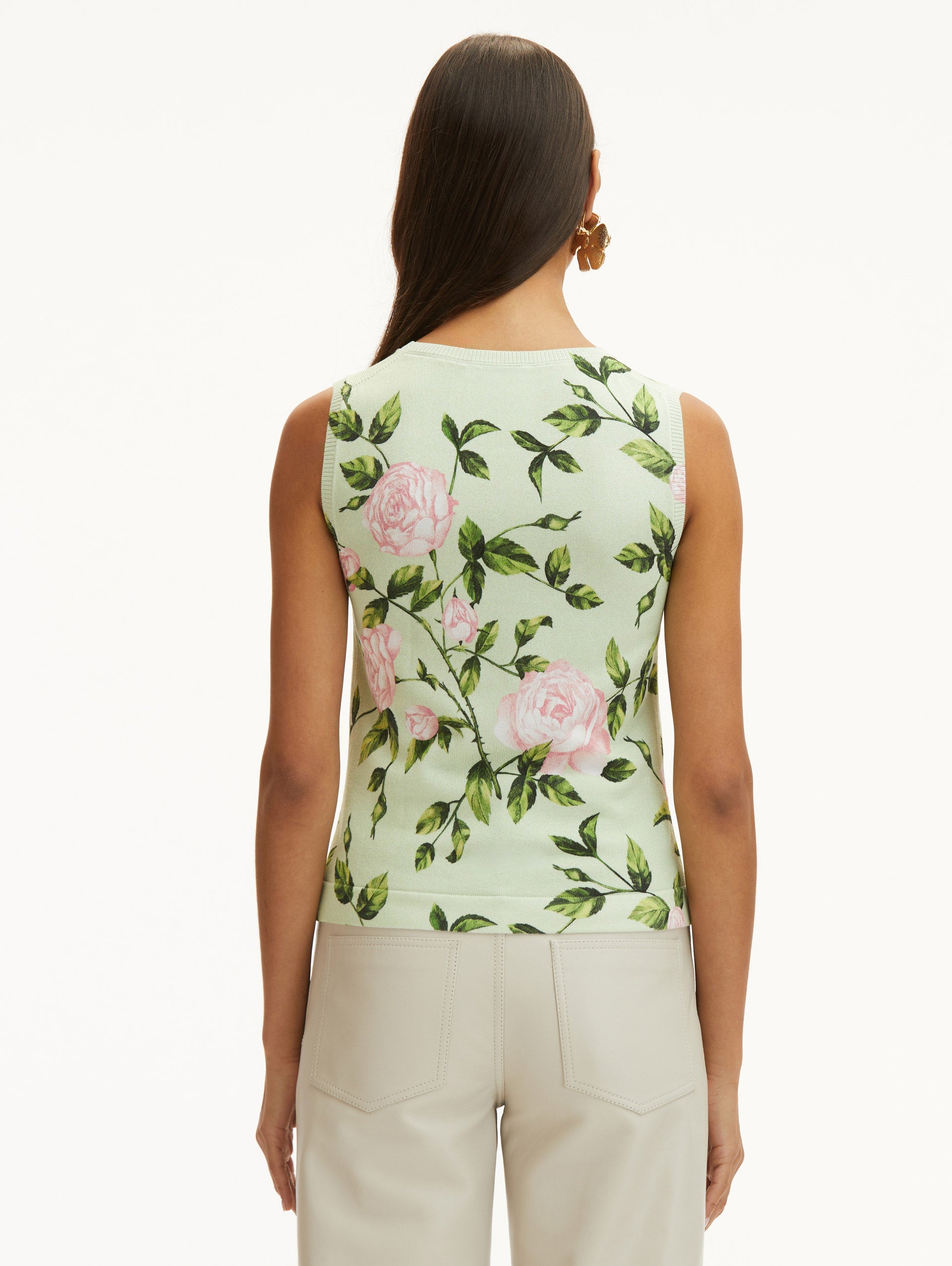 English Rose Printed Tank Top - Floral Summer Sleeveless Blouse for Women | Perfect for Beach, Vacation & Casual Outfits