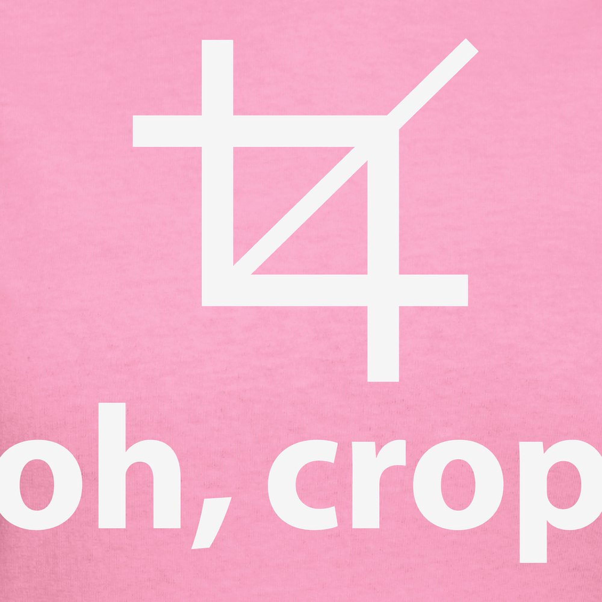 Funny 'Oh Crop' Women's Cotton Dark T-Shirt - Comfortable Casual Tee for Everyday Wear & Gift Giving