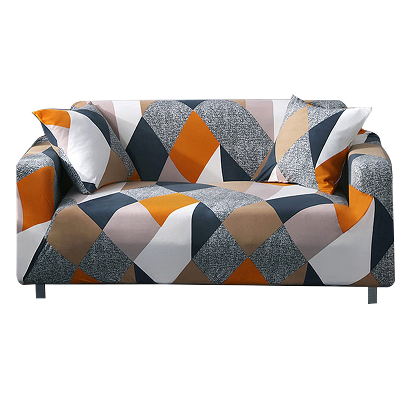 Waterproof Stretch Sofa Cover for 1-4 Seater Couches - Elastic Furniture Protector with Triangle Pattern, Washable Slipcover (Fits 190-230cm/75-91in, 3-Seater) - Perfect for Living Room, Family Room & Pet-Friendly Homes