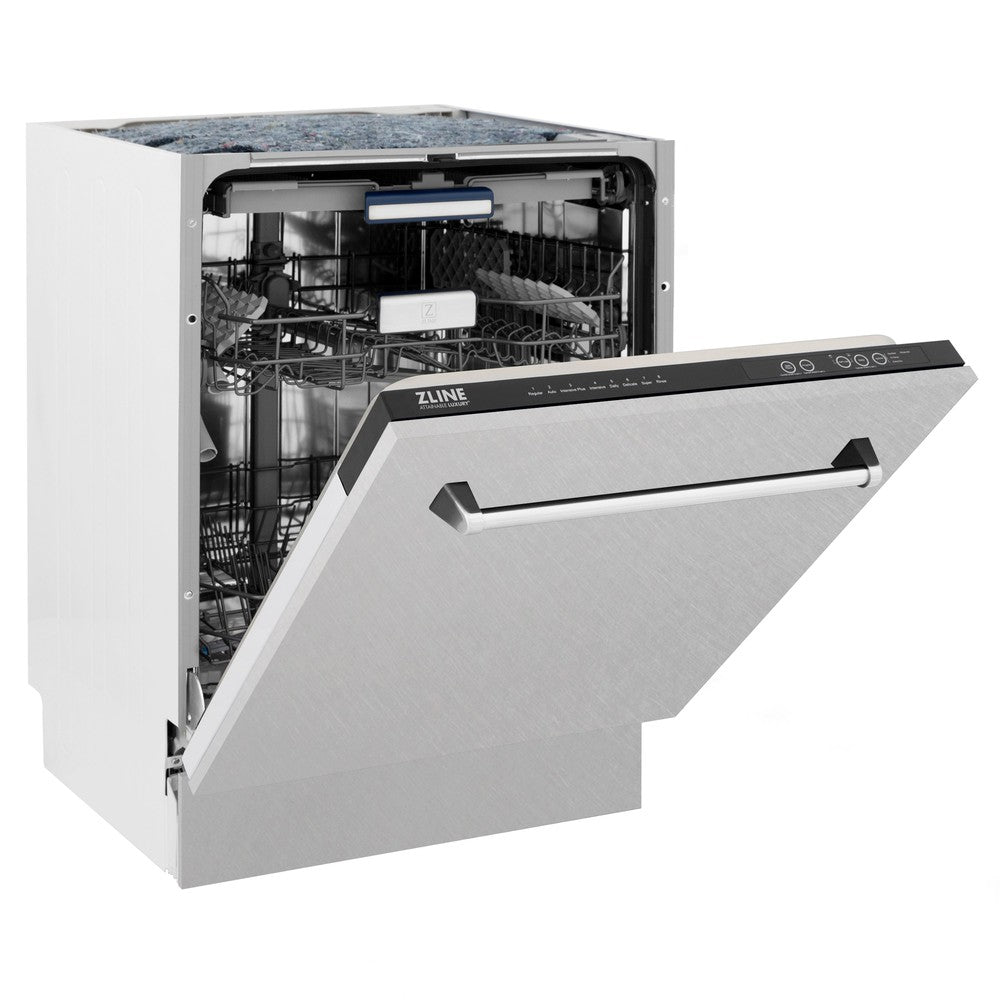 ZLINE 24 Inch Tallac Series 3rd Rack Tall Tub Dishwasher - Stainless Steel Panel & Tub, 51dBa Quiet Operation (DWV SN 24) - Perfect for Small Kitchens and Apartments
