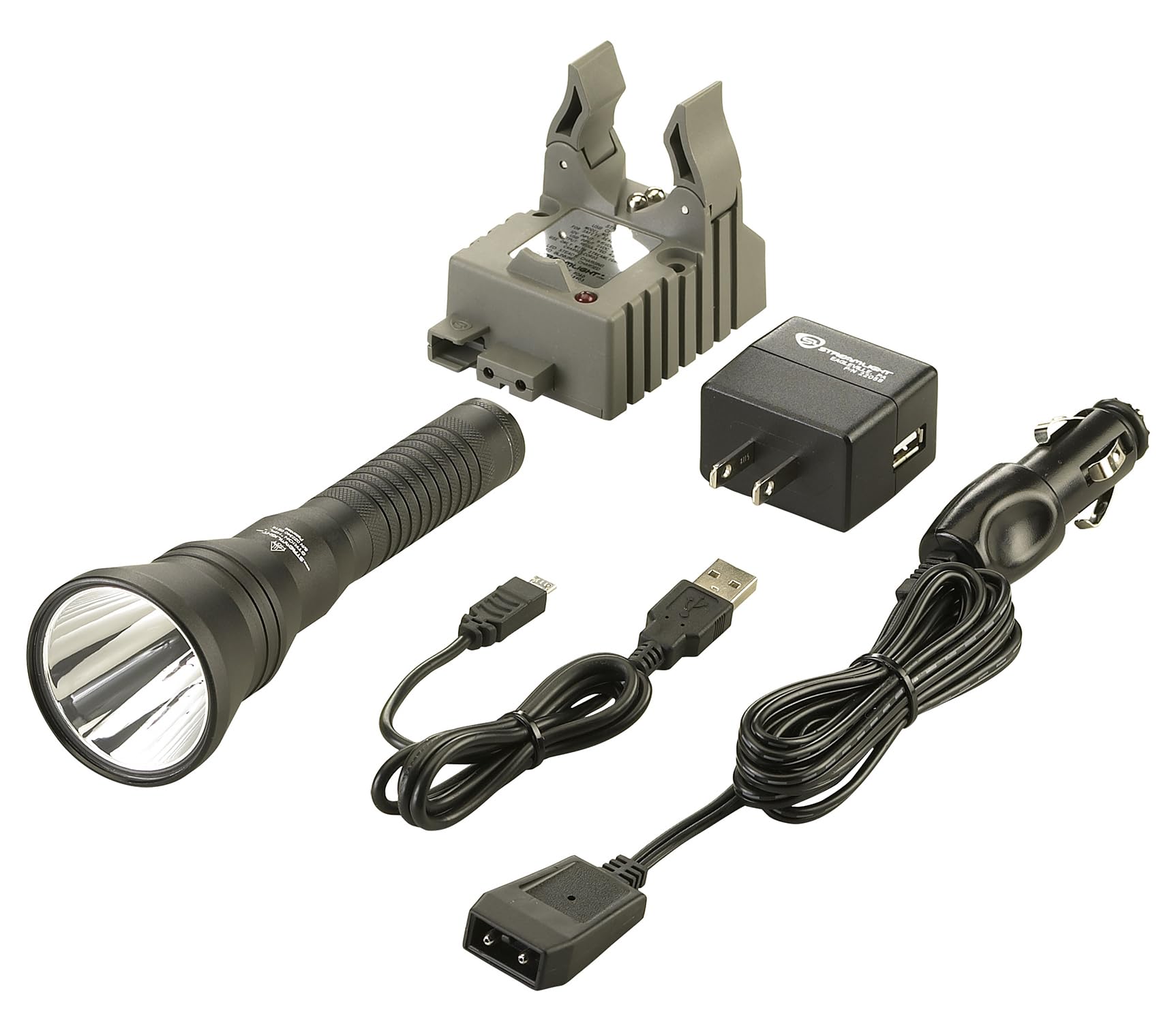 Streamlight 74501 Strion HPL 615-Lumen Rechargeable Flashlight - Compact Tactical LED Light with 120V AC/12V DC Charger & Holder - Black - Perfect for Law Enforcement, Security, and Outdoor Adventures