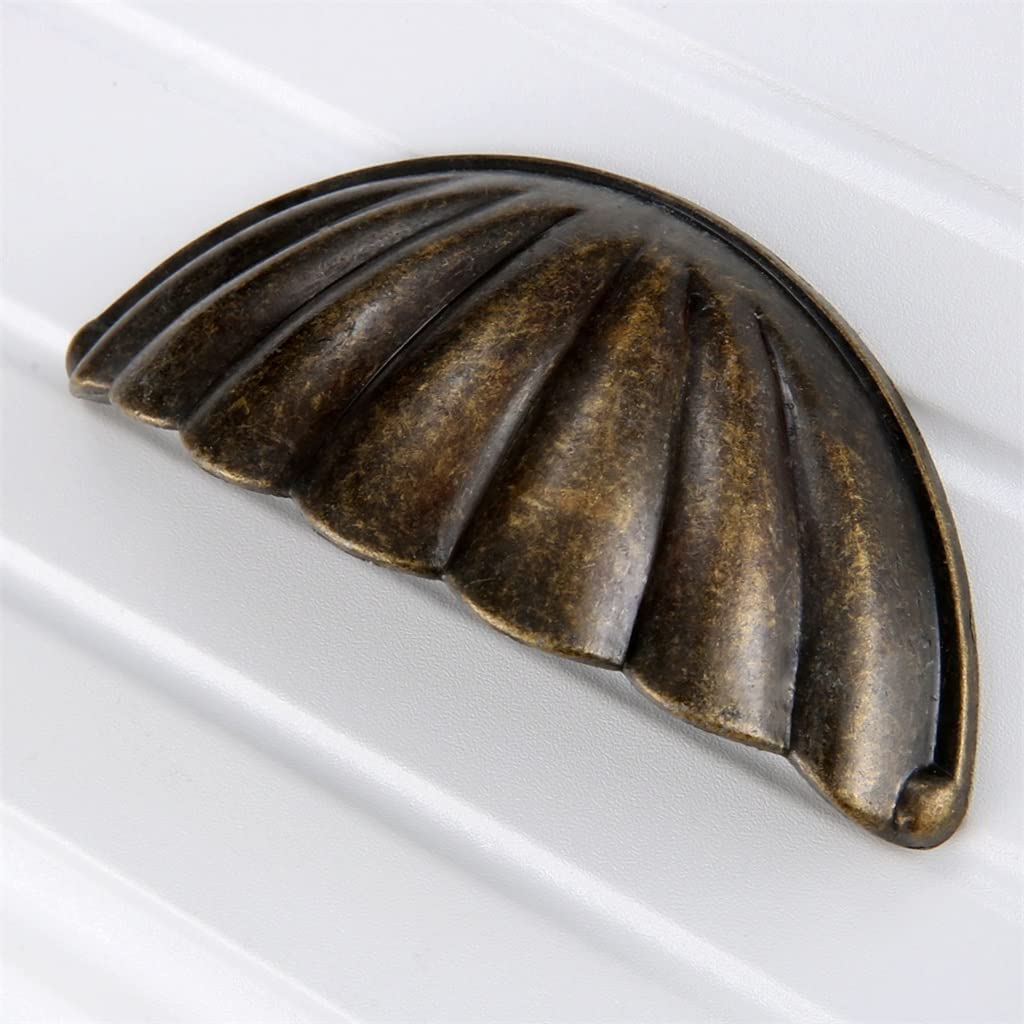 Antique Bronze/Black Zinc Alloy Cabinet Handle - 77x36mm Vintage Drawer Pulls for Kitchen Furniture - Durable Metal Knobs for Cabinets, Dressers & Home Decor (Set of 1) - Perfect for Farmhouse, Rustic & Industrial Style Kitchens
