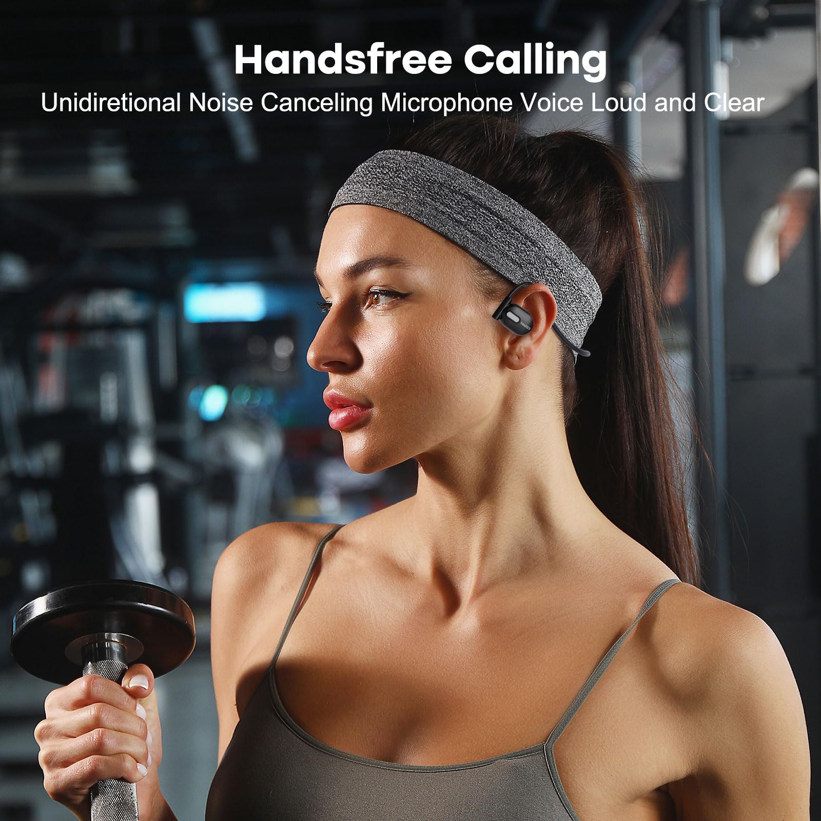 MAIRDI Open Ear Bluetooth Headphones Wireless Sport Earbuds - Air Conduction Technology, Bluetooth 5.3, Premium Sound Quality, 8H Battery Life, Noise Cancelling Mic - Perfect for Running, Cycling, Gym Workouts & Outdoor Activities (Black)