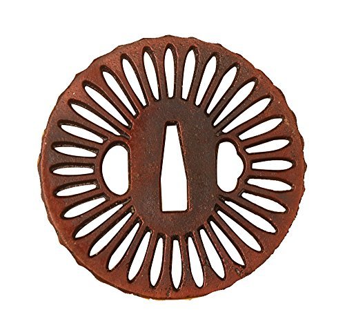 Authentic Japanese Samurai Sword Iron Tsuba Hand Guard - Perfect for Wakizashi, Tanto & Katana - Ideal for Cosplay, Martial Arts & Sword Collectors