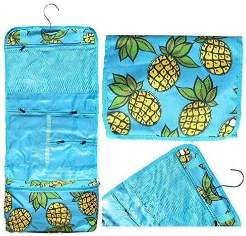 Large Hanging Toiletry Bag for Women - Spacious Travel Cosmetic Organizer with Pineapple Design | Perfect for Camping, Road Trips & Summer Vacations | Ideal Gift for Christmas 2024, Easter & Mother's Day