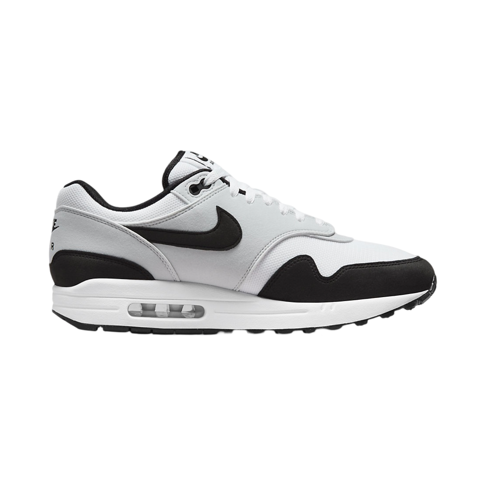 Nike Air Max 1 Men's Running Shoes - White/Black - Lightweight Cushioned Sneakers for Jogging, Gym & Casual Wear