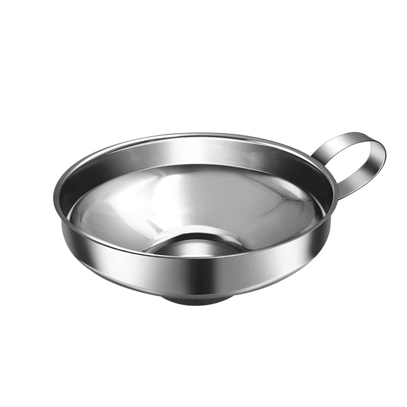 Premium Stainless Steel Wide Mouth Canning Funnel - 2 Sizes for Kitchen, Home Canning, Salad Dressing & Liquid Transfer - Durable Filter Hopper for Jars, Bottles & Food Storage - Essential Kitchen Gadget Tool for Preserving, Cooking & Meal Prep