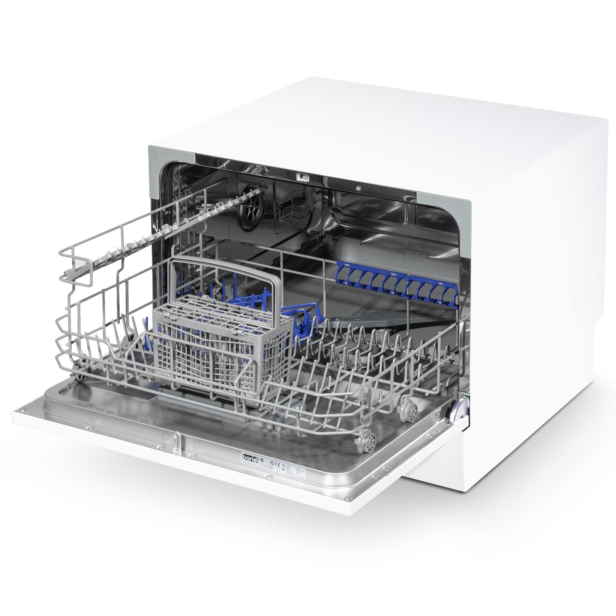 **Baridi Compact Tabletop Dishwasher – 6 Place Settings, 6 Wash Programs, Ultra Quiet (42dB), 6.5L Capacity, Energy Efficient, White (Model DH83) – Perfect for Small Kitchens, Apartments, RVs & Dorm Rooms**