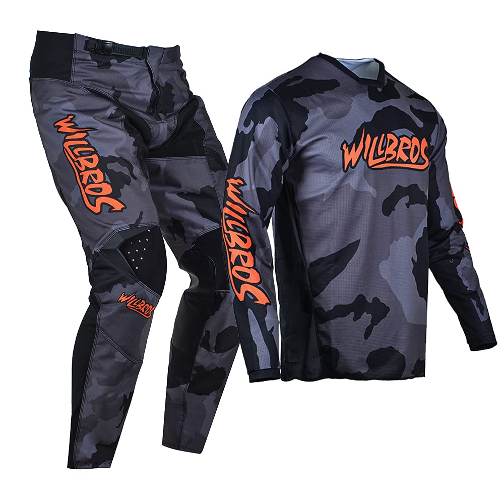 Men's MX Motocross Jersey & Pants Set - Breathable Dirt Bike Racing Gear for Mountain & Off-Road Cycling - Perfect for Motocross, Enduro & Trail Riding