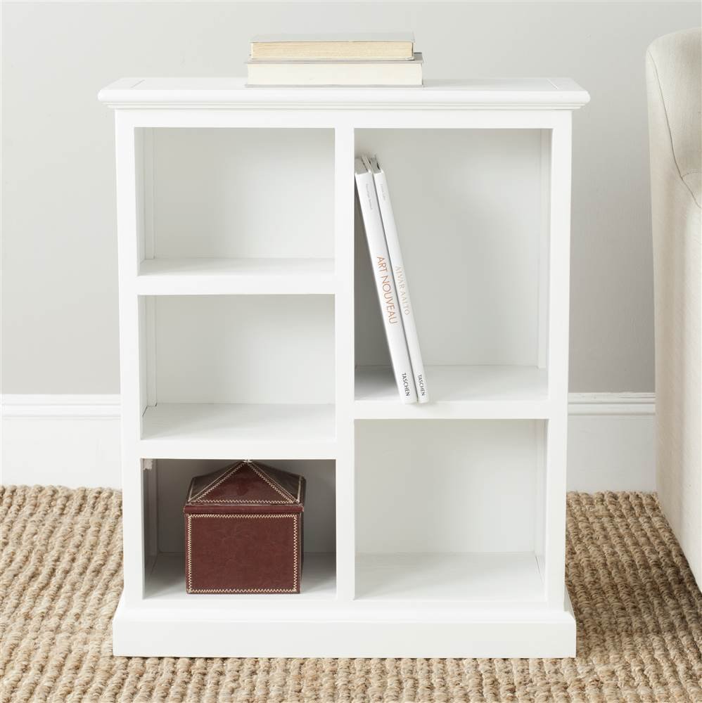 SAFAVIEH Home Collection Maralah White 5-Shelf Bookcase - Fully Assembled Modern Bookshelf for Living Room, Bedroom & Office - Perfect for Organizing Books, Decor & Storage Needs
