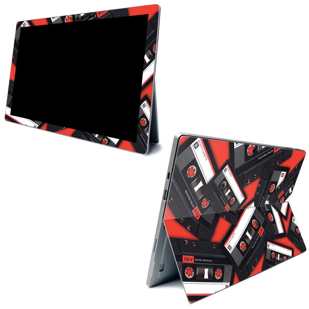 MightySkins Vinyl Skin Decal for Microsoft Surface Pro 7 - Mix Tape Design | Protective & Durable Wrap Cover | Easy to Apply & Remove | Made in USA | Perfect for Work, School & Travel Protection