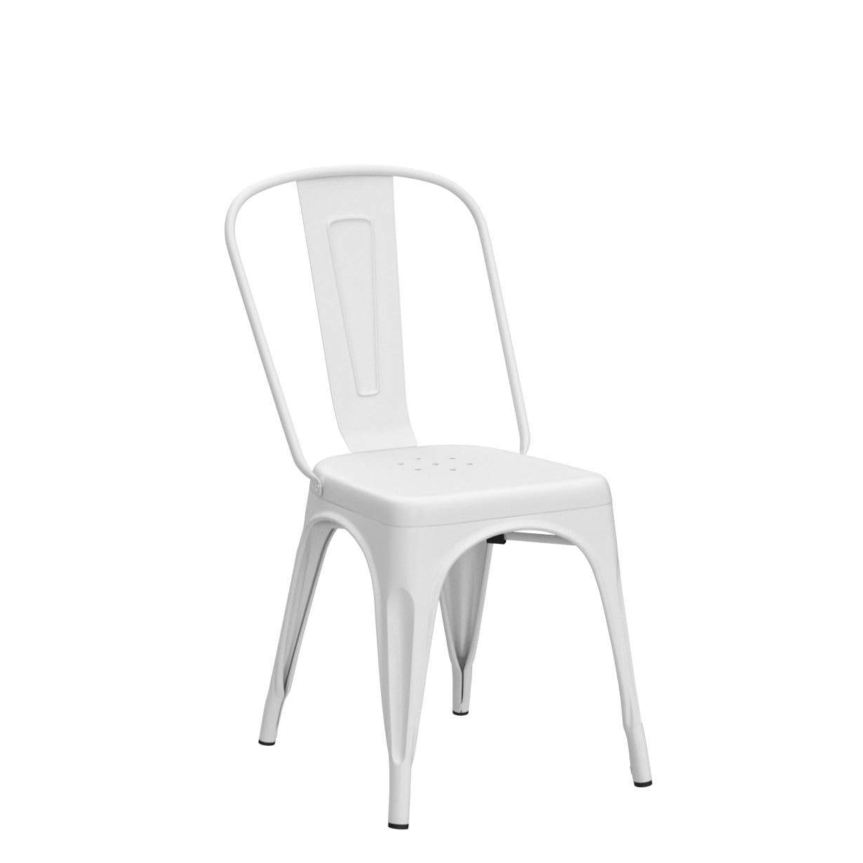 Stackable Metal Dining Chairs Set of 2 - 18 Inch Seat Height, 330LBS Weight Capacity - Indoor Outdoor Bistro, Cafe, Restaurant, Kitchen, Farmhouse, Pub & Bar Chairs - Perfect for Dining Rooms, Patios, Coffee Shops & Commercial Spaces