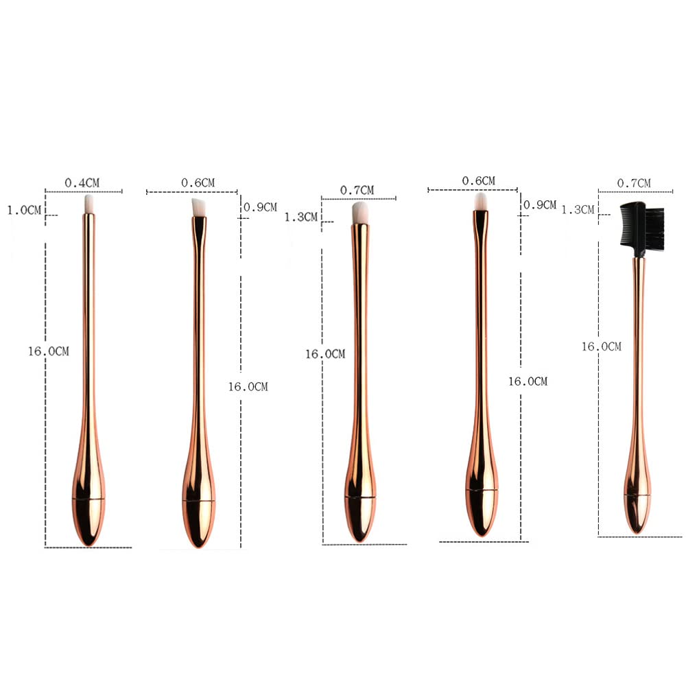 10pcs Synthetic Makeup Brush Set - Foundation, Blush & Eyeshadow for Flawless Beauty