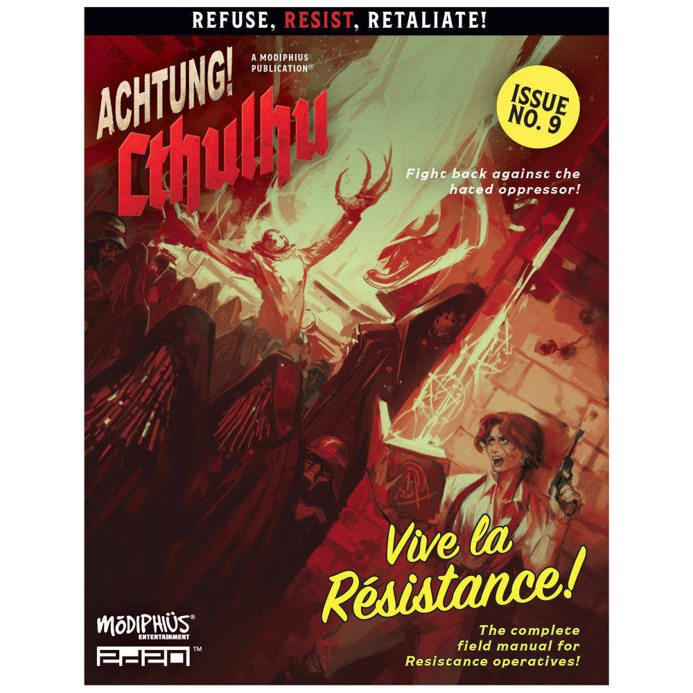 Achtung! Cthulhu 2d20 Vive La Resistance Issue No.9 - Lovecraftian Horror RPG Adventure for Tabletop Gaming & Roleplaying Sessions